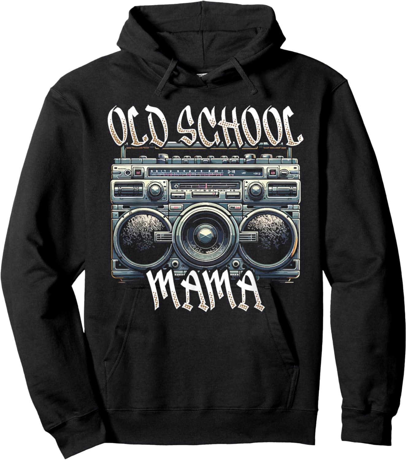 Old School Mama Iconic Music Fan Style Hoodie - Hoodie | Black