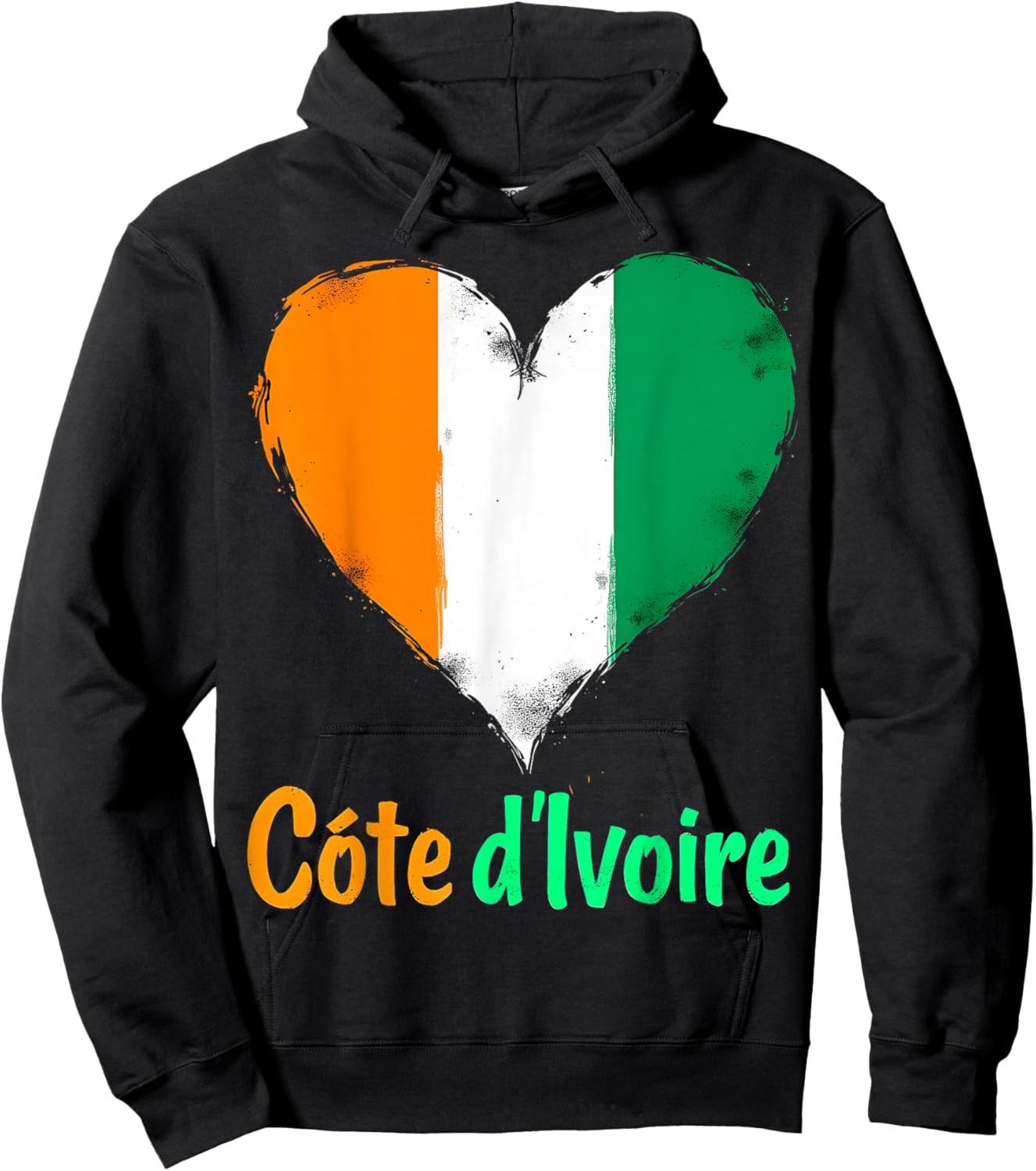 Ivory Coast Cote d'Ivoire Flag Hoodie - Hoodie | Black