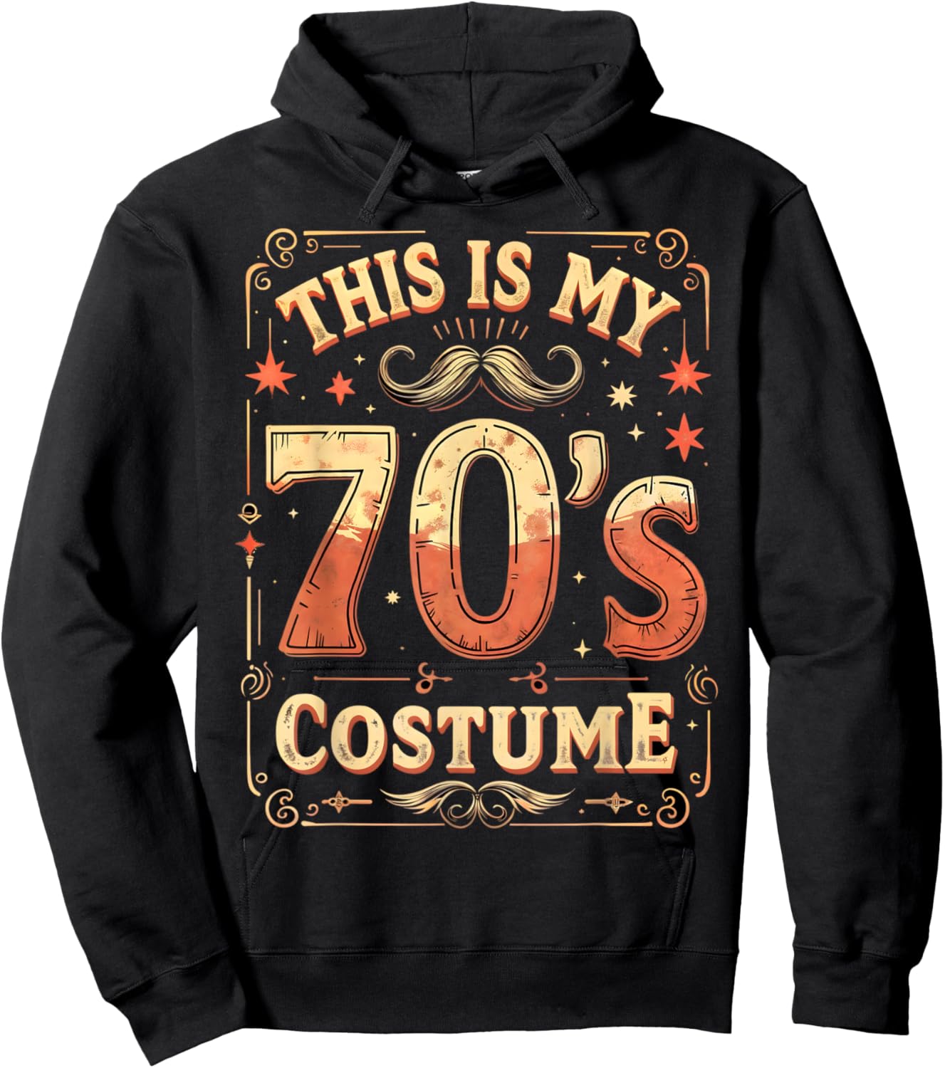 This Is My 70s Costume 70 Styles Men 70's Disco 1970s Outfit Hoodie - Hoodie | Black