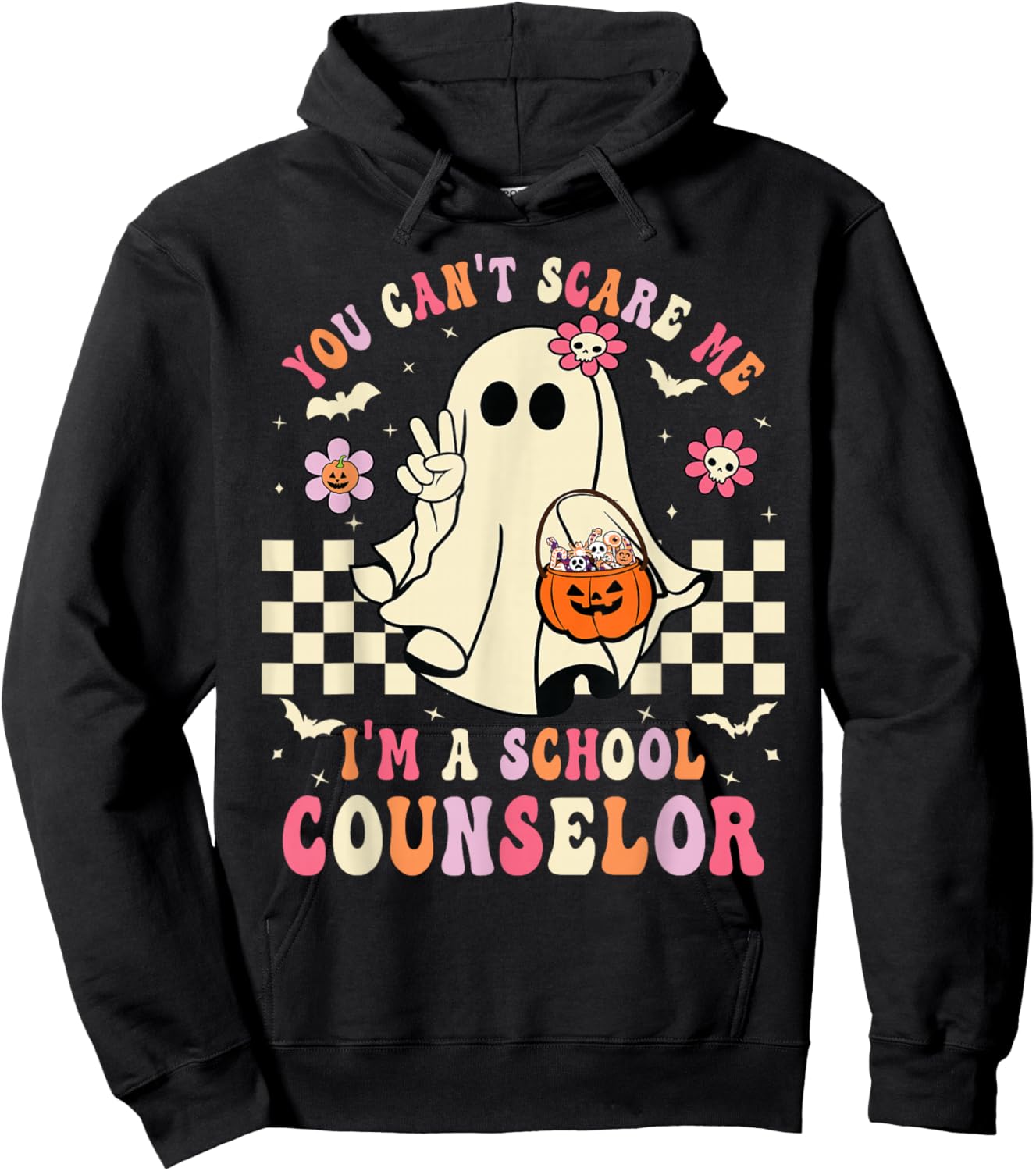 You Can't Scare Me I'm A School Counselor Halloween Women Hoodie - Hoodie | Black