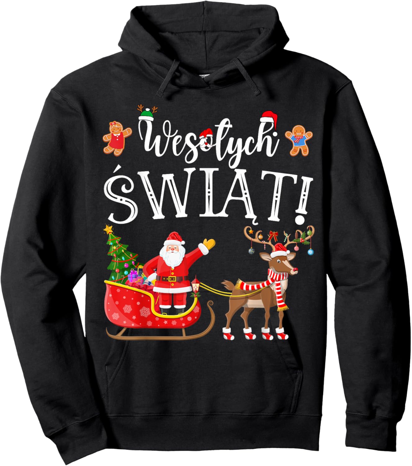 Poland Wigilia Polish Christmas / Wesolych Swiat Hoodie - Hoodie | Black