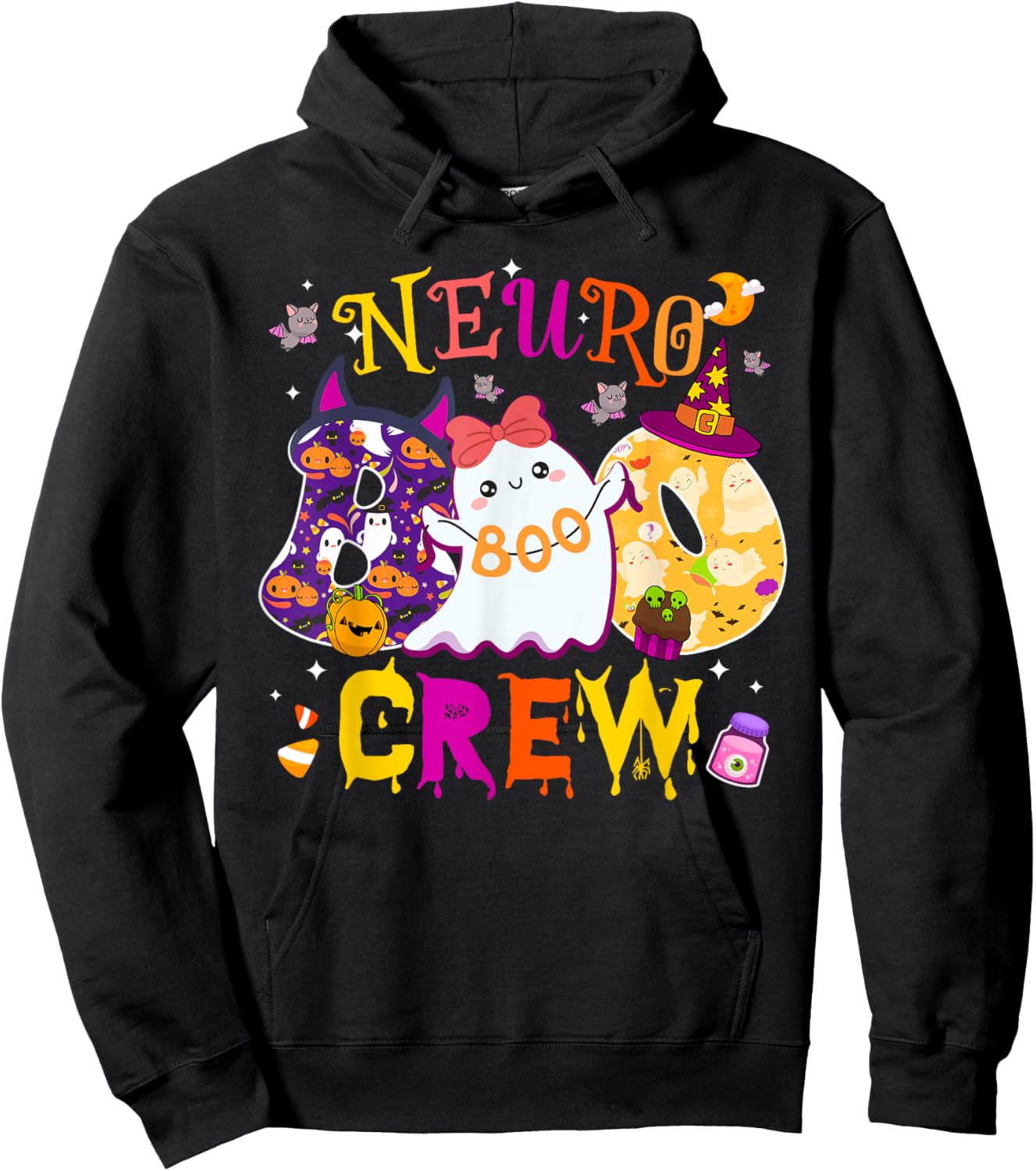 NEURO Boo Crew. Nurse Halloween Matching Hoodie - Hoodie | Black