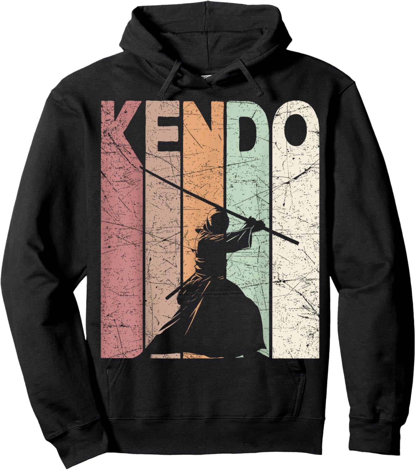 Kendo Vintage Martial Arts Retro Kendo Lover Hoodie - Hoodie | Black