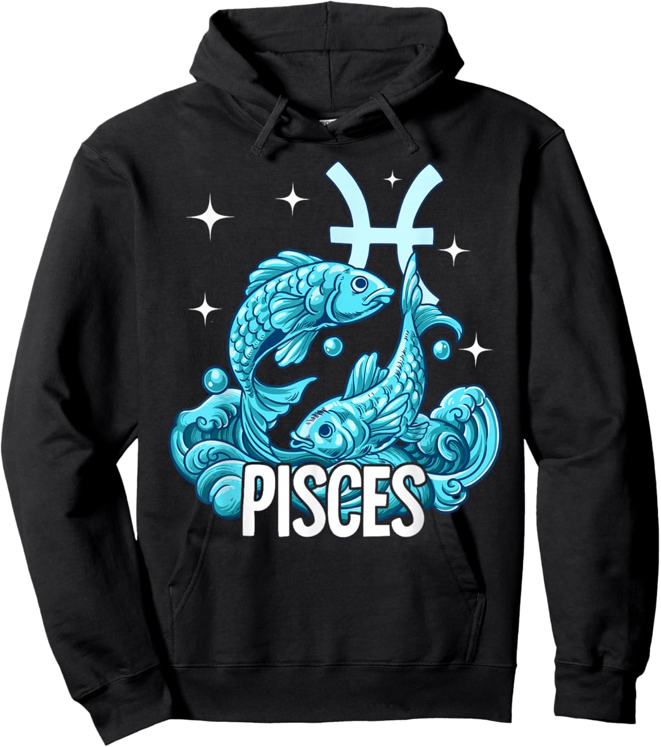Pisces Zodiac Sign Hoodie - Hoodie | Black