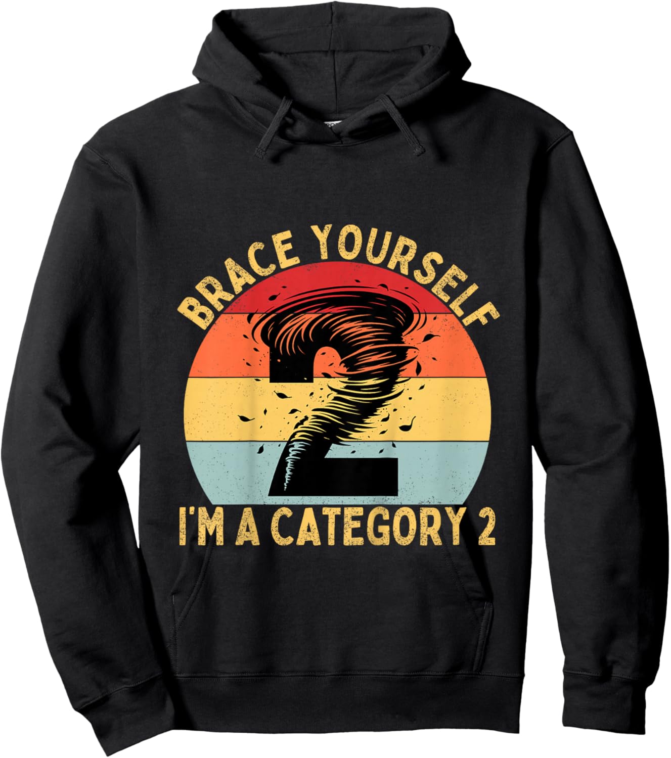 Warning Two-nado 2nd Birthday Tornado Themed Birthday Hoodie - Hoodie | Black
