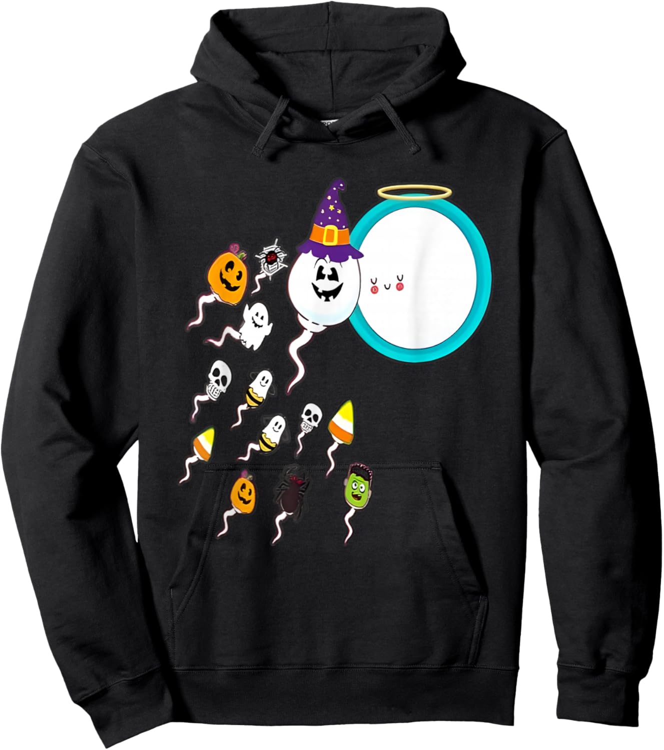 Sperm Load Funny Halloween Hoodie - Hoodie | Black