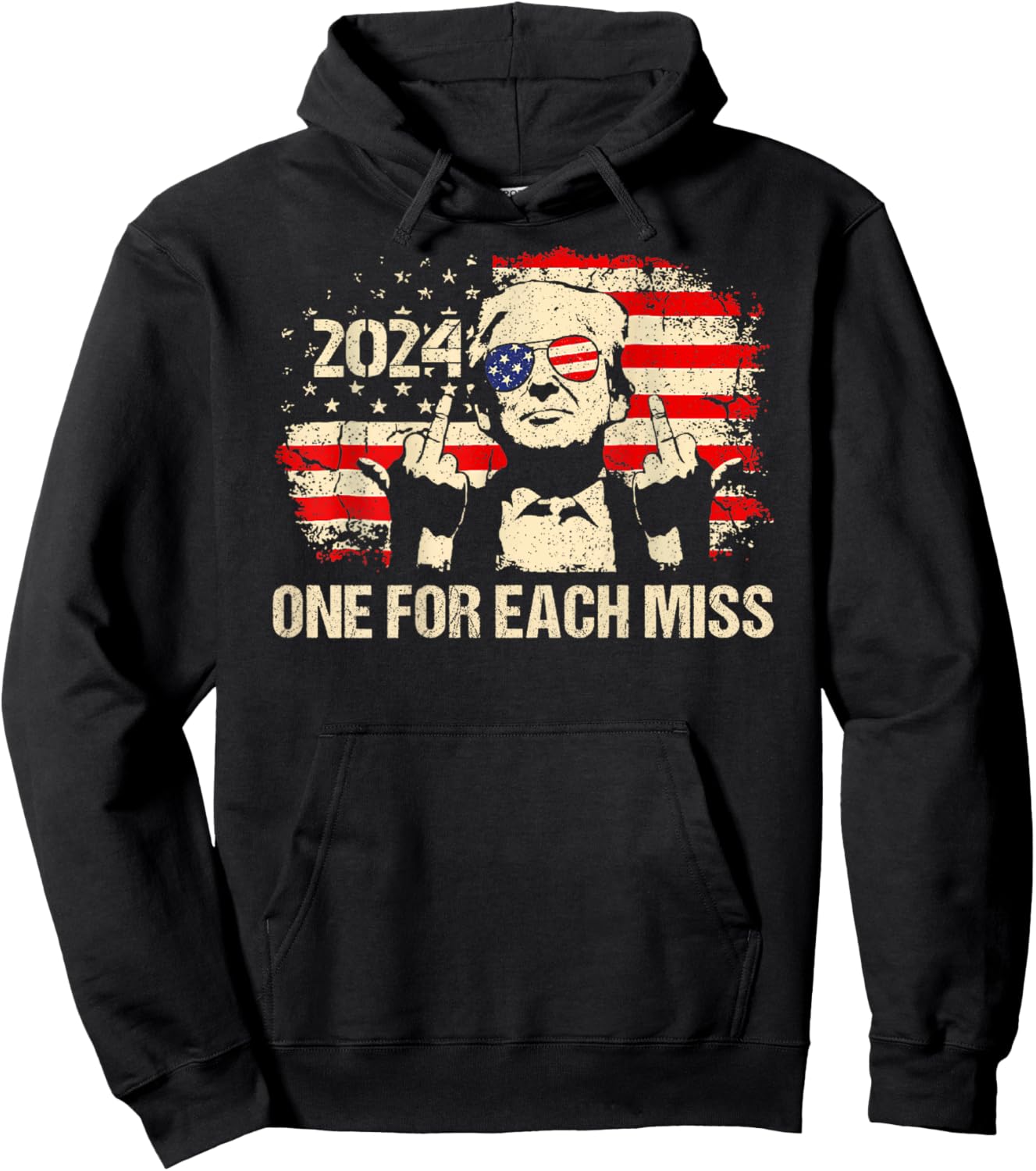 (BACK) Trump One For Each Miss Trump Shirt Vote Trump 2024 Hoodie - Hoodie | Black