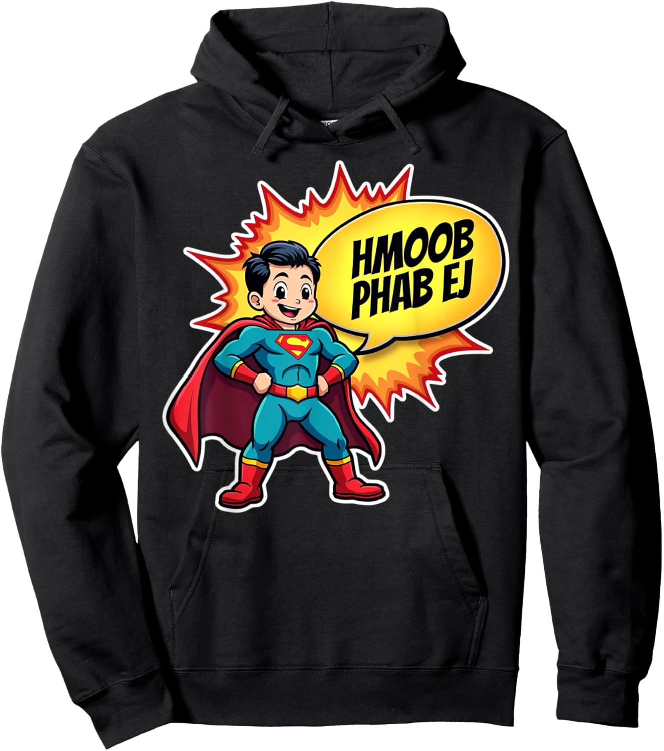 Hmong Phab Ej - Hmong Hero Hoodie - Hoodie | Black