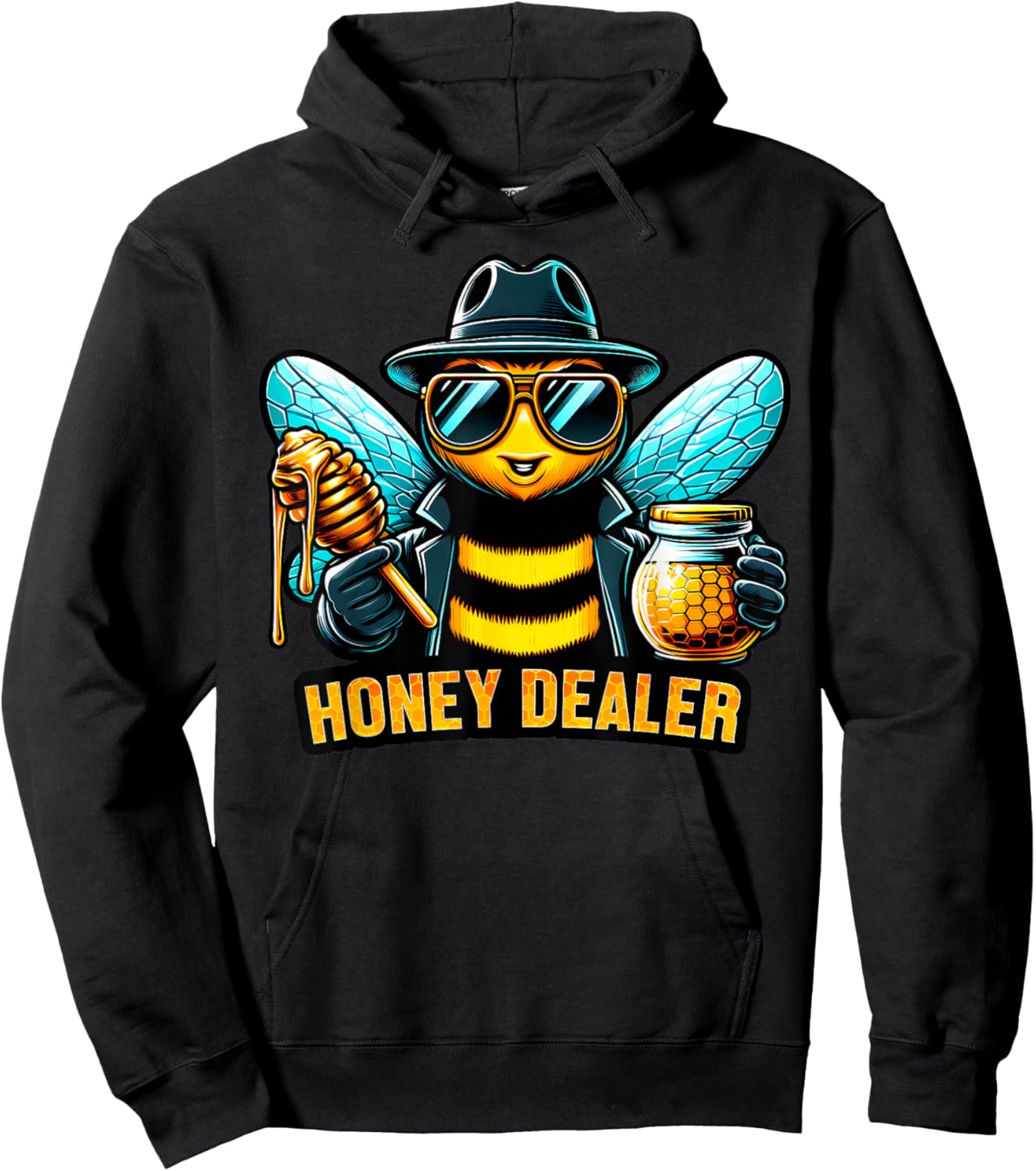 Honey Dealer Beekeeper Honeycomb Beekeeping Queen Bees Hoodie - Hoodie | Black