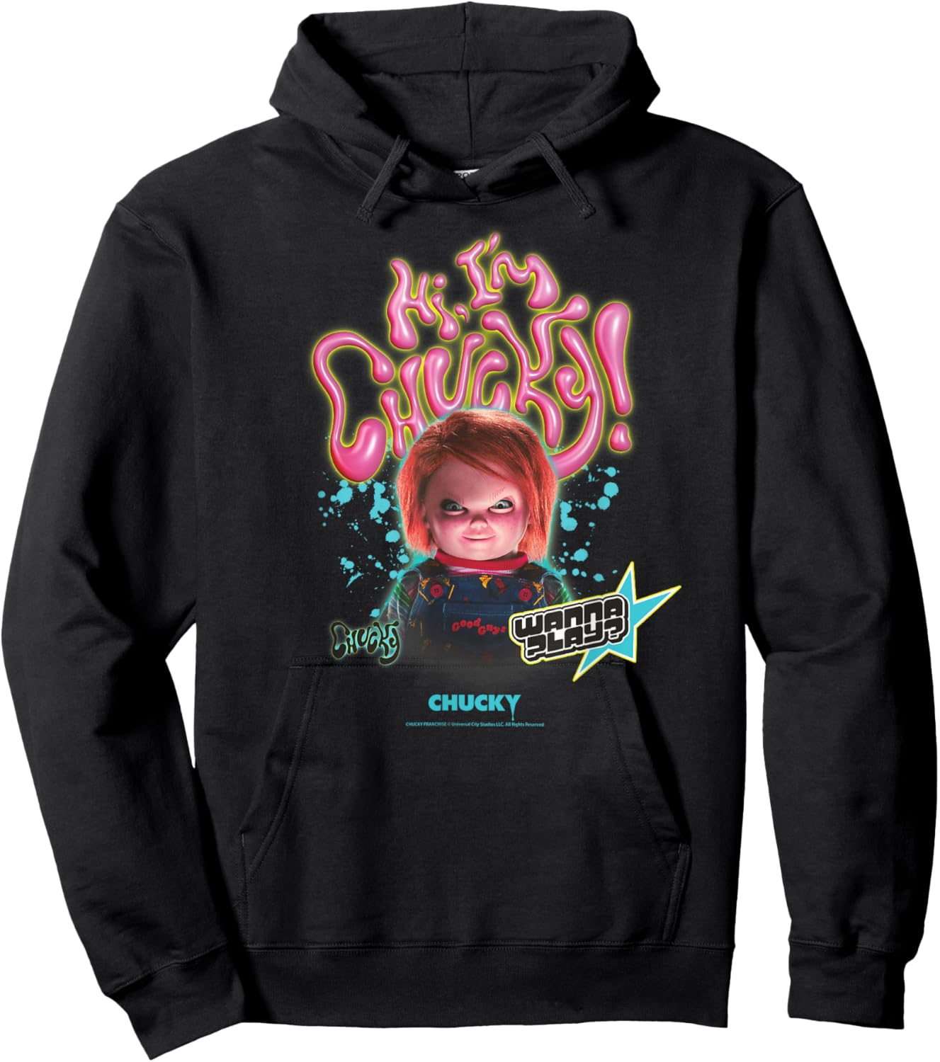 Chucky Wanna Play? Retro Style Hoodie - Hoodie | Black