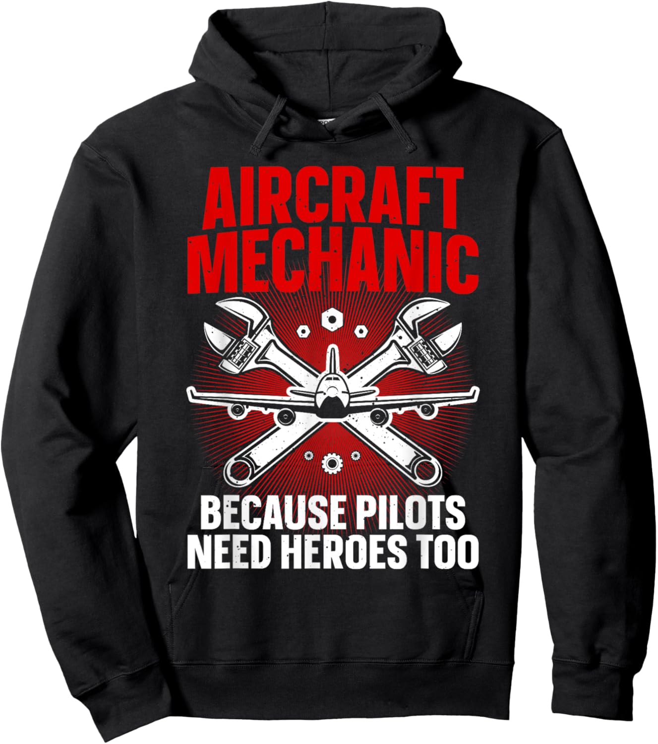 Cool Aircraft Mechanic Art Women Aviation Mechanic Hoodie - Hoodie | Black