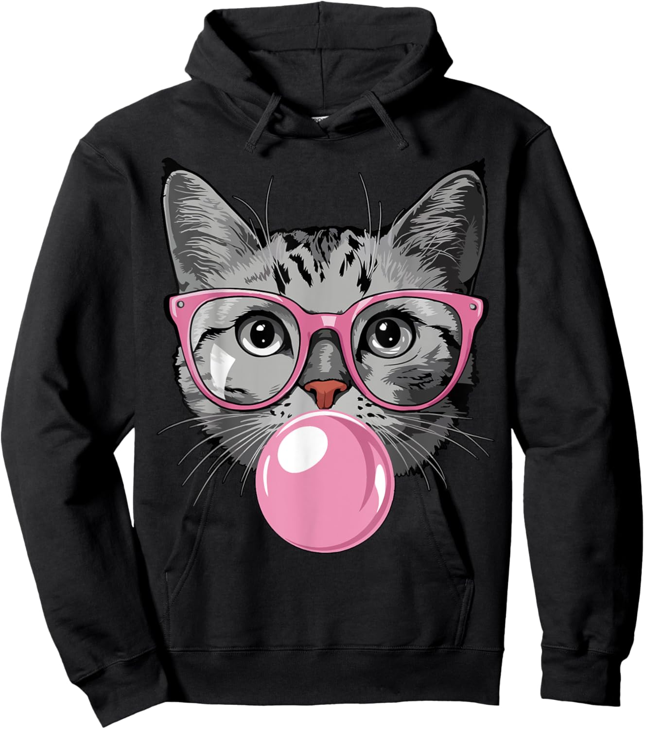 Cute Cat T Shirt Women Funny Cat Lovers Hoodie - Hoodie | Black