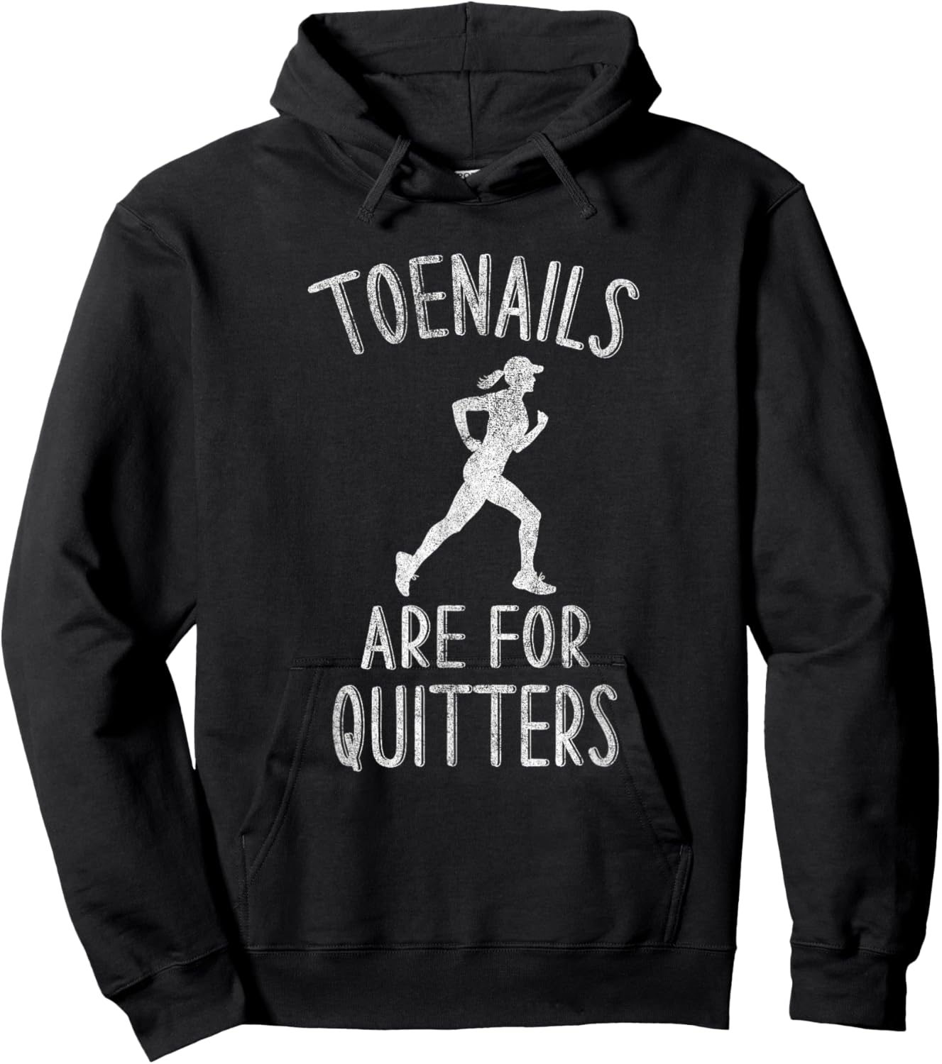 Funny Female Runner Toenails Joke Running Enthusiasts Hoodie - Hoodie | Black