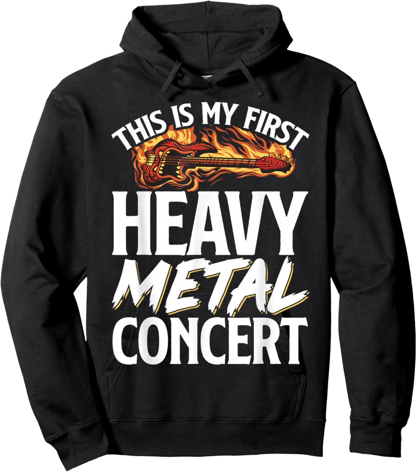 This Is My First Heavy Metal Concert Hoodie - Hoodie | Black