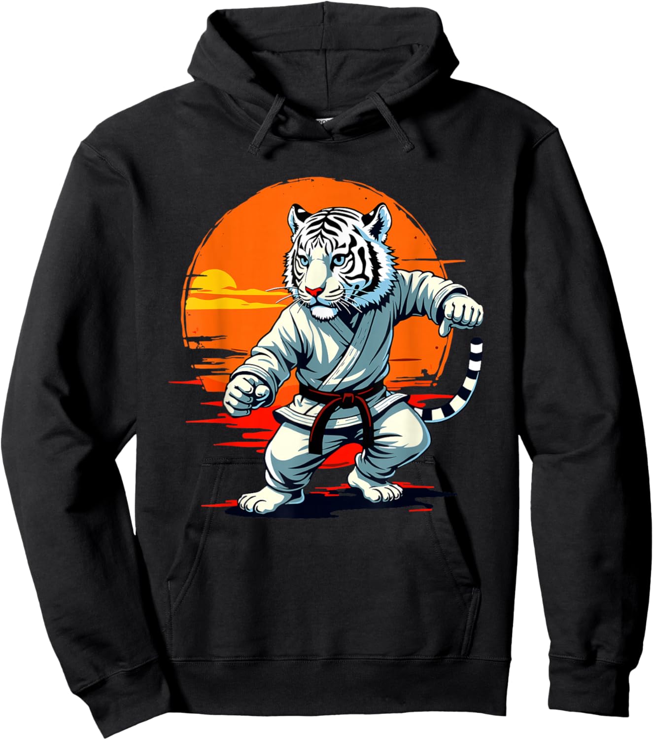 Shotokan Karate Fighter Martial Arts Tiger Funny Karate Hoodie - Hoodie | Black