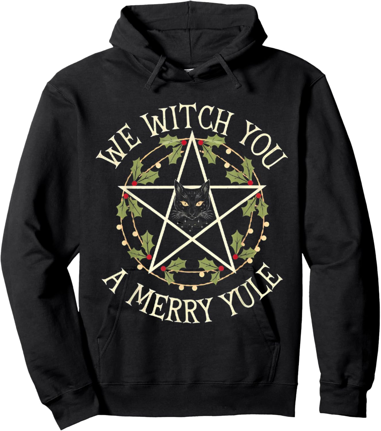 We Witch you a merry Yule Winter Solstice Christmas pagan Hoodie - Hoodie | Black