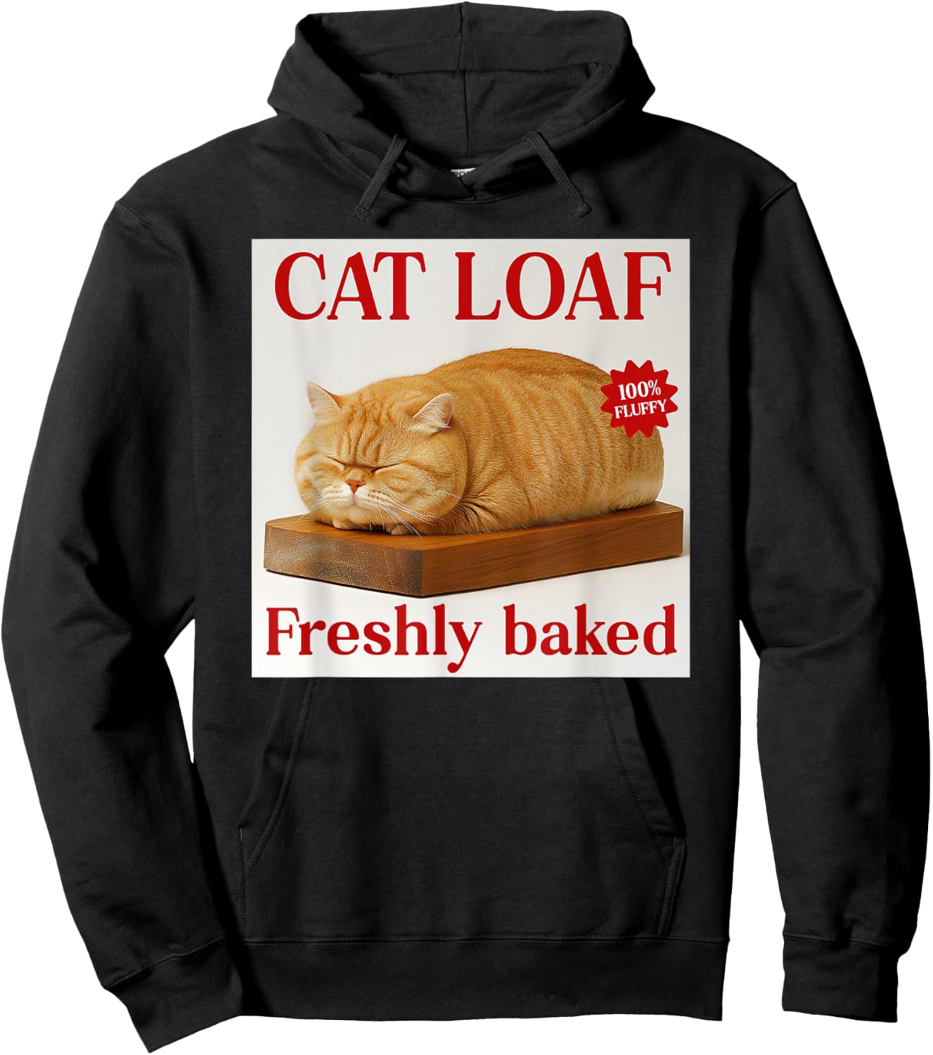 Bread Cat Loaf Funny Cat Bakery Hoodie - Hoodie | Black