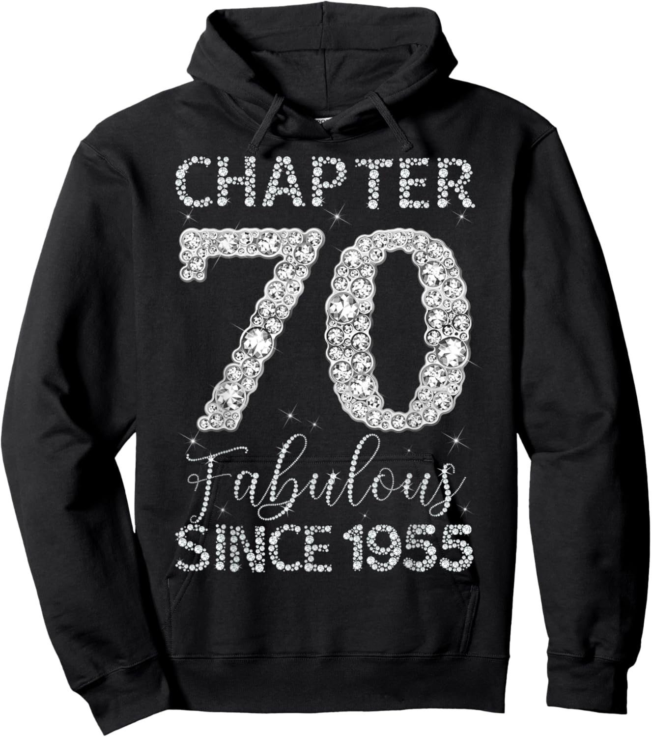 Chapter 70 Fabulous Since 1955 Happy 70Th Birthday Girl Lady Hoodie - Hoodie | Black