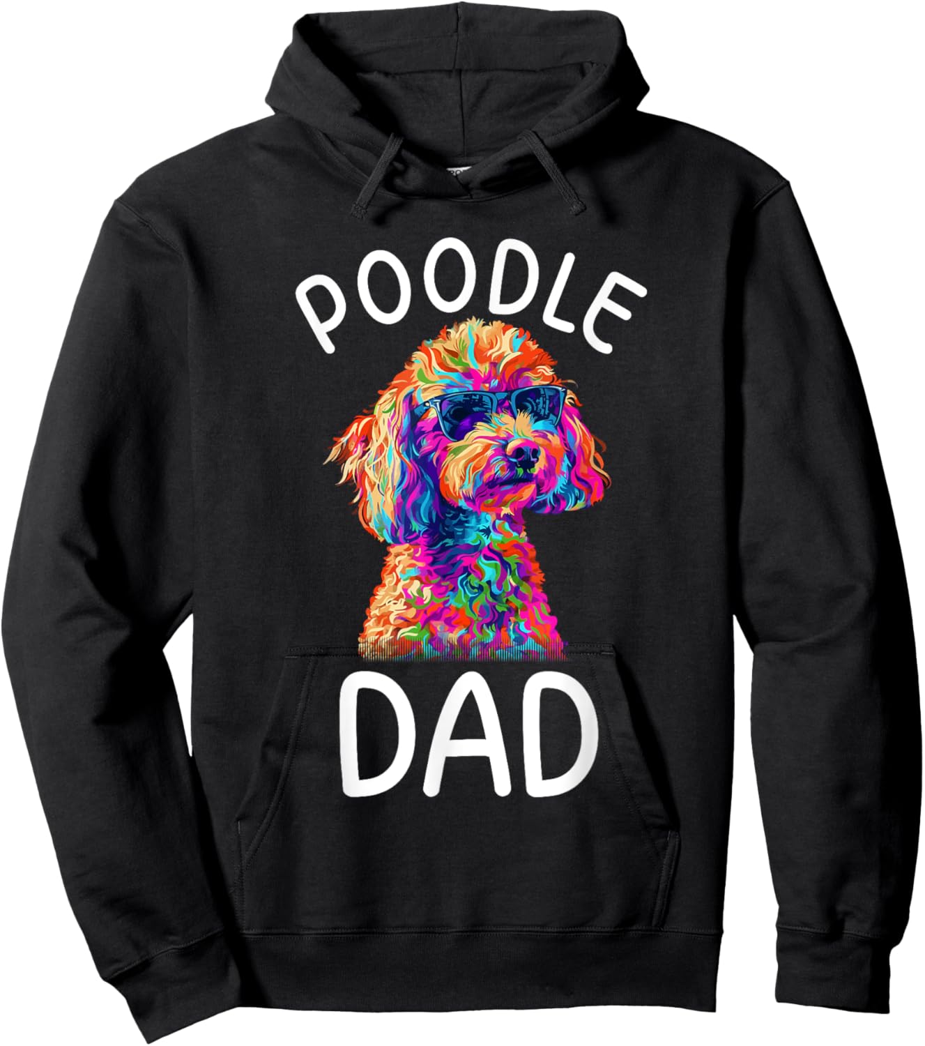 Toy Poodle Dad Pop Art Design Toy Poodle Lovers Hoodie - Hoodie | Black