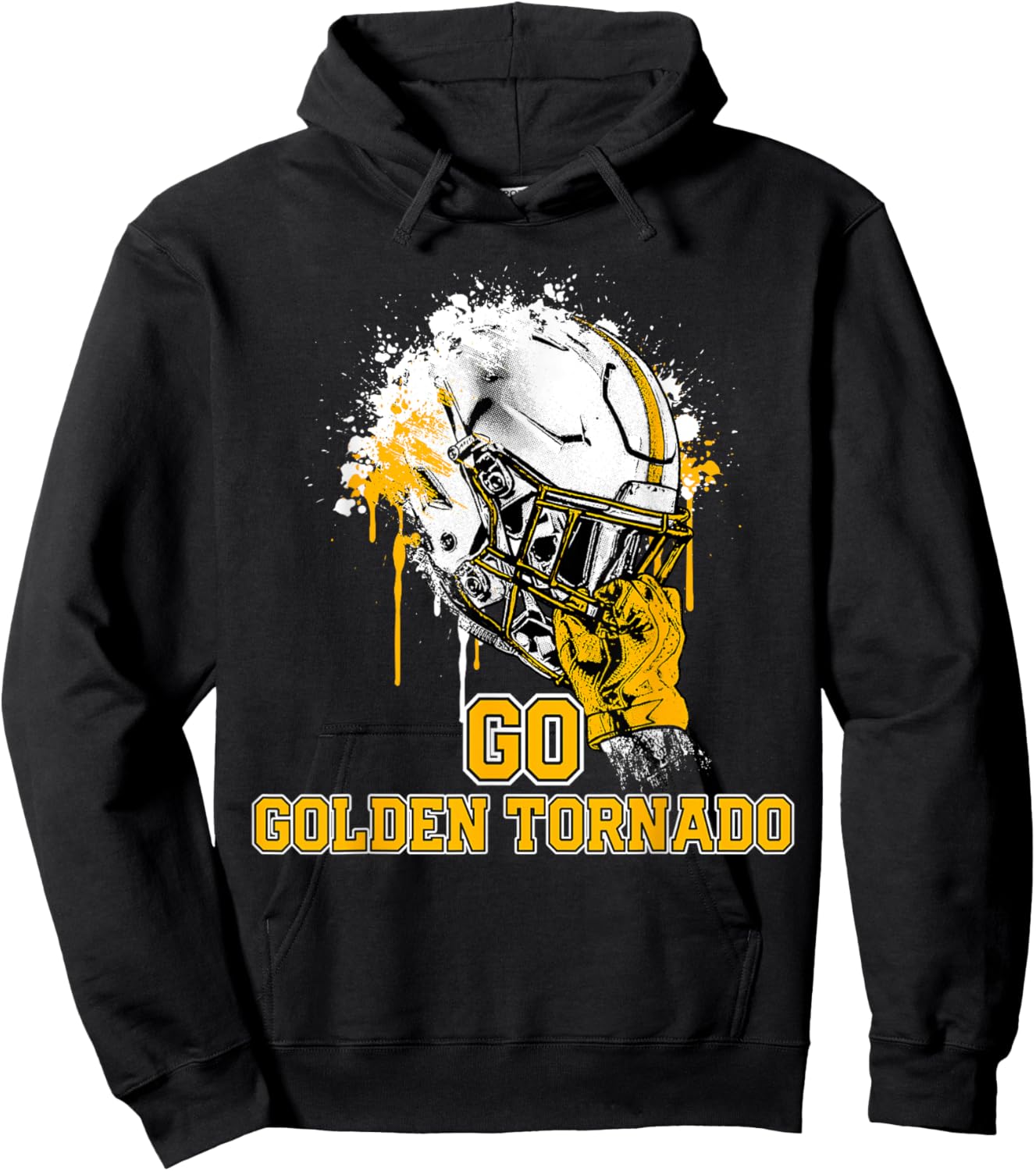 Haynesville Golden Tornado Rising Helmet GO! Hoodie - Hoodie | Black