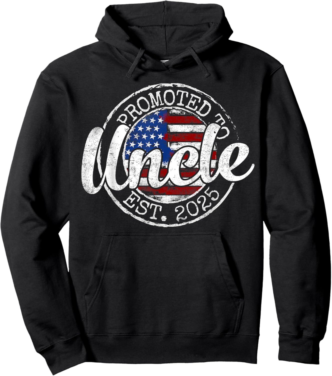 Promoted To Uncle Est 2025 Uncle To Be Gifts 1St Time Uncle Hoodie - Hoodie | Black