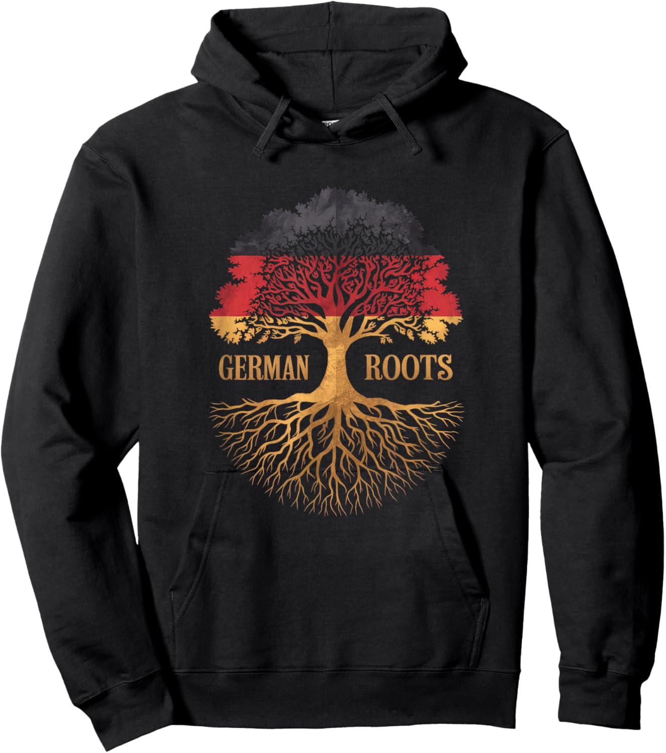 German Roots - Germany Flag Colors Family Tree Souvenir Hoodie - Hoodie | Black