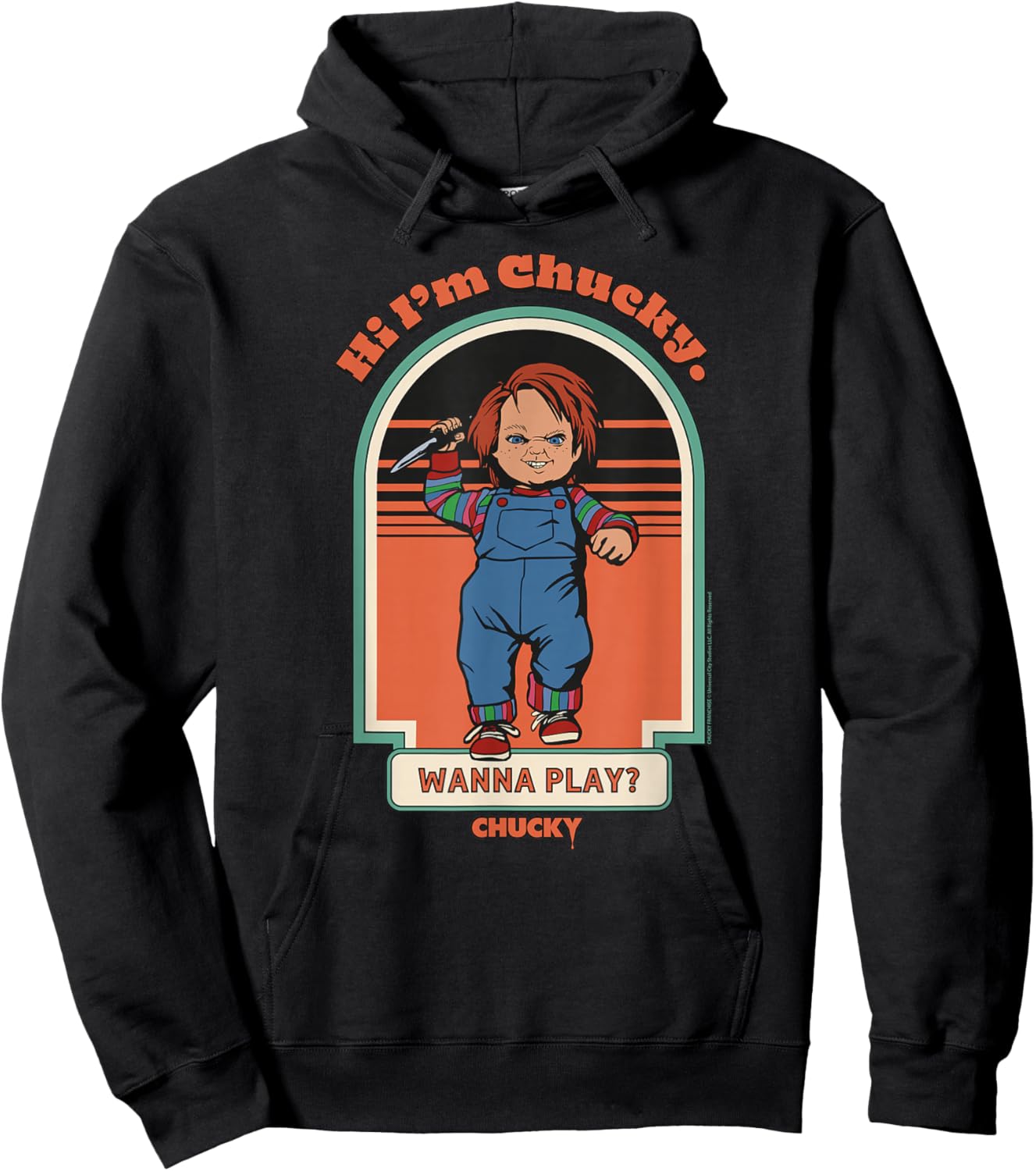 Chucky Hi I'm Chucky Wanna Play Vintage Hoodie - Hoodie | Black