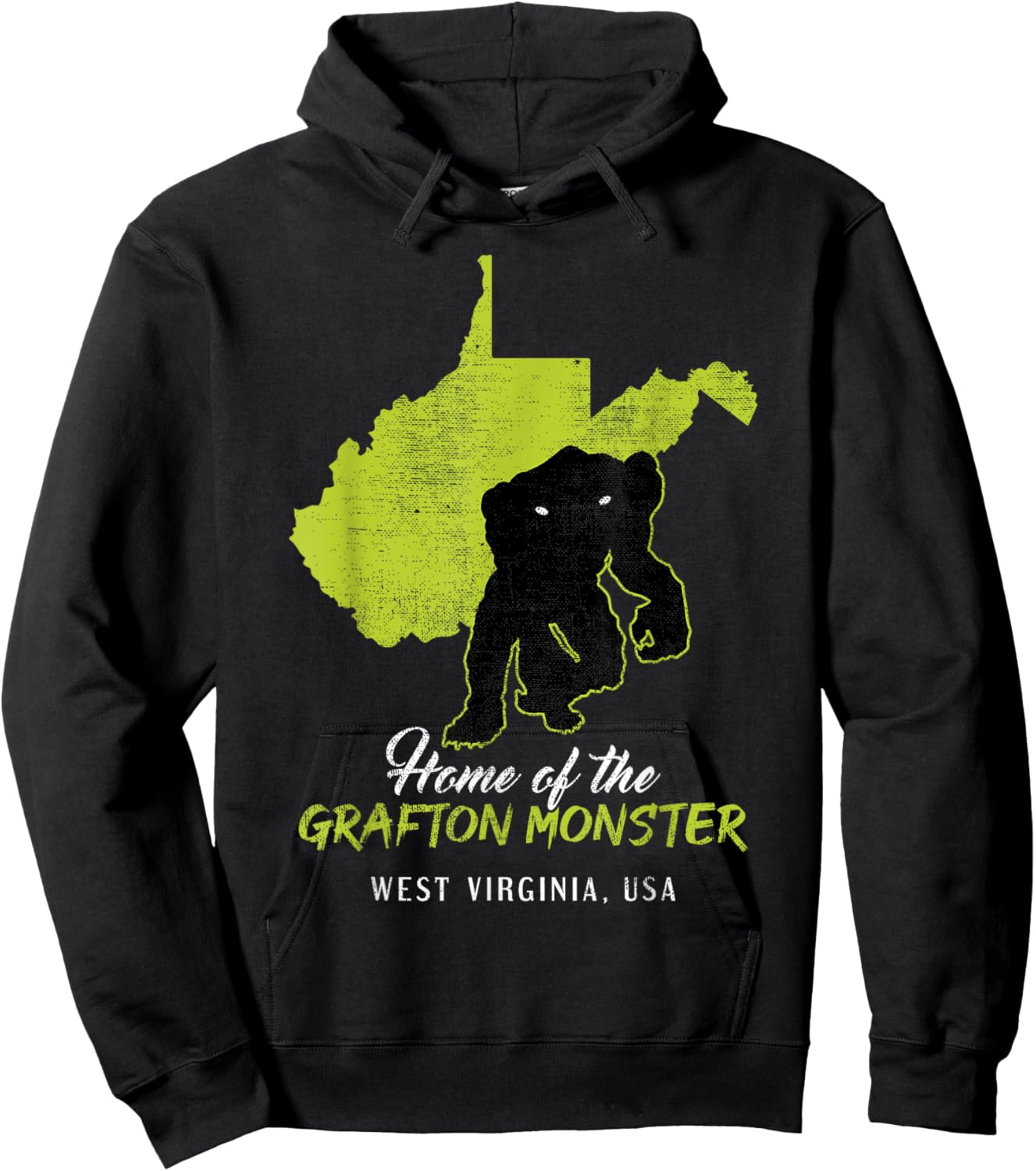 Grafton Monster West Virginia State American Cryptid Hoodie - Hoodie | Black