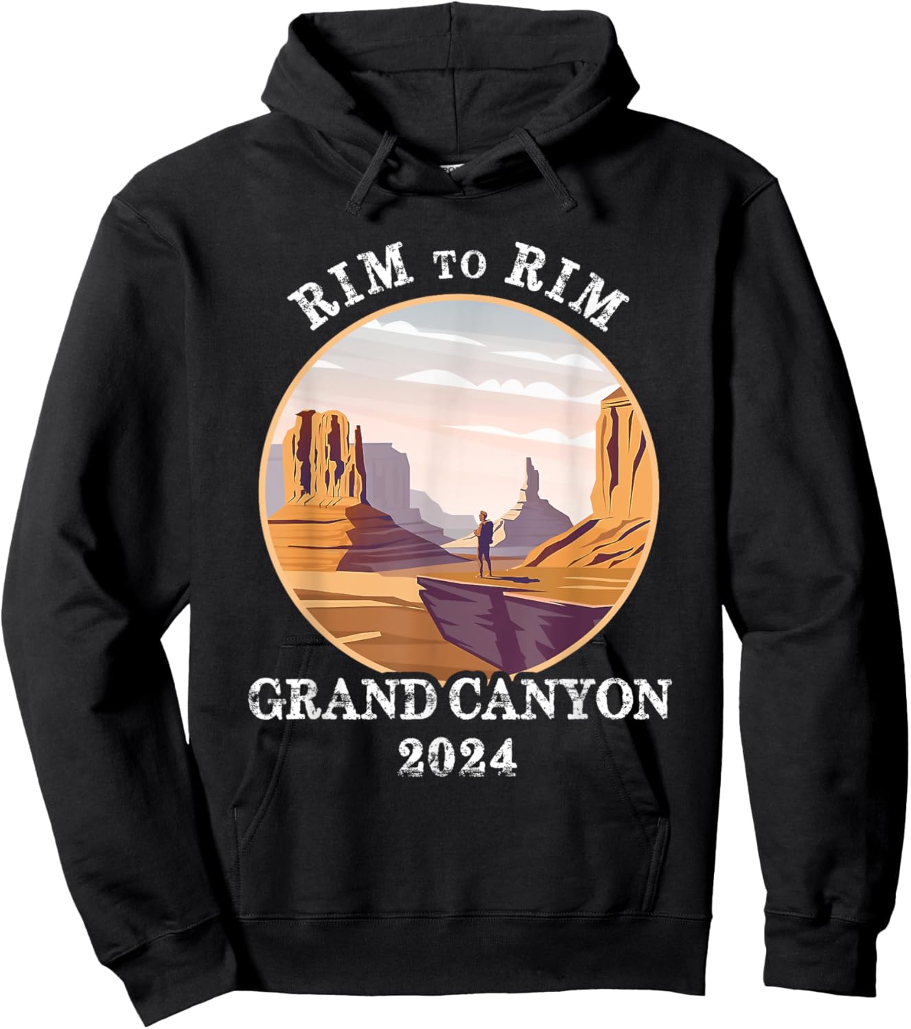 South Rim To North Rim Grand Canyon National Park Hiking Hoodie - Hoodie | Black