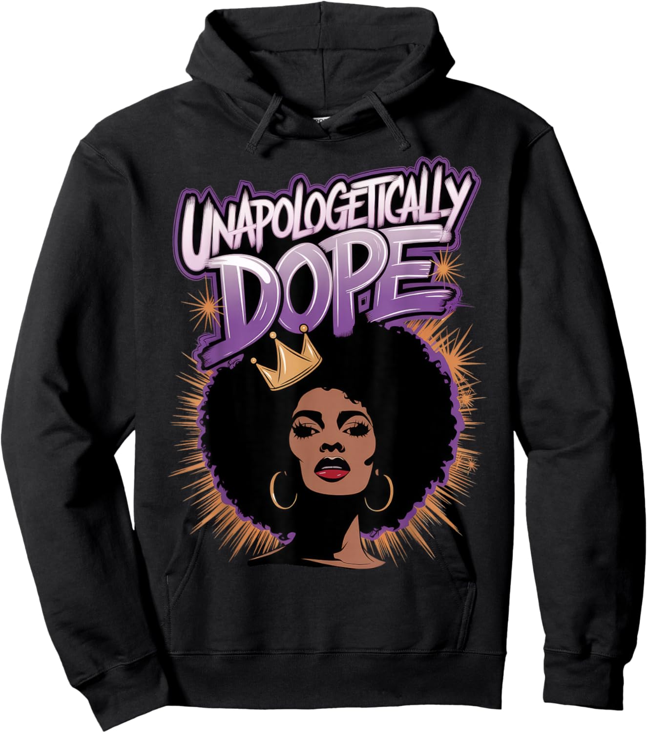 Unapologetically Dope Afro American Hoodie - Hoodie | Black