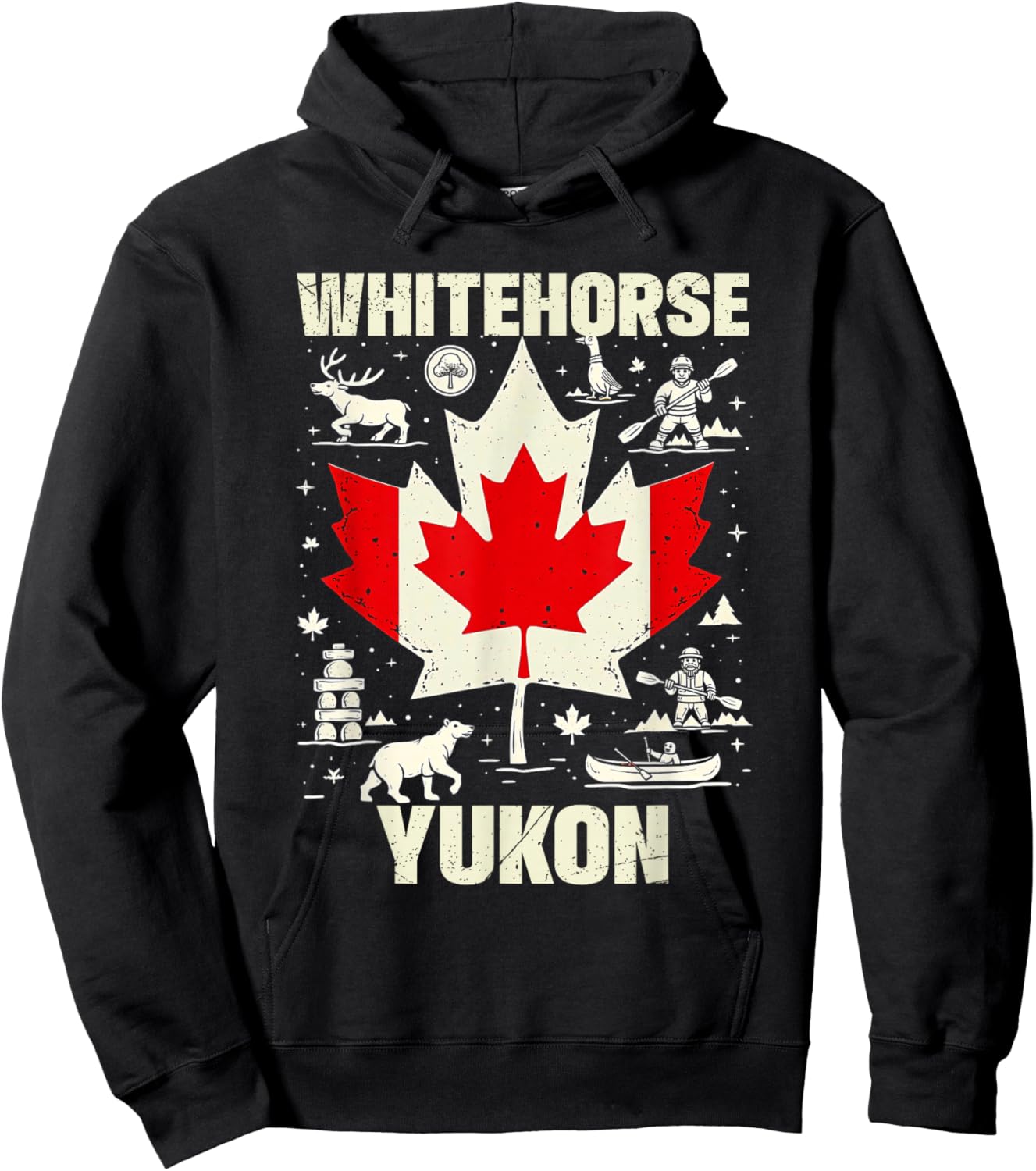 Whitehorse Yukon Canada Canadian Travel Vacation Hoodie - Hoodie | Black