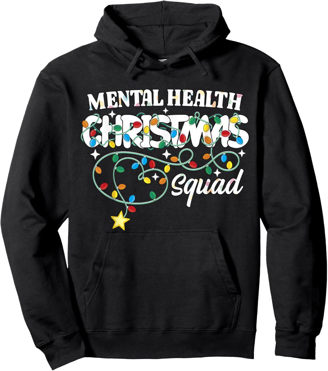 Mental Health Christmas Squad CNA NP Psychiatric Nurse Techs Hoodie - Hoodie | Black