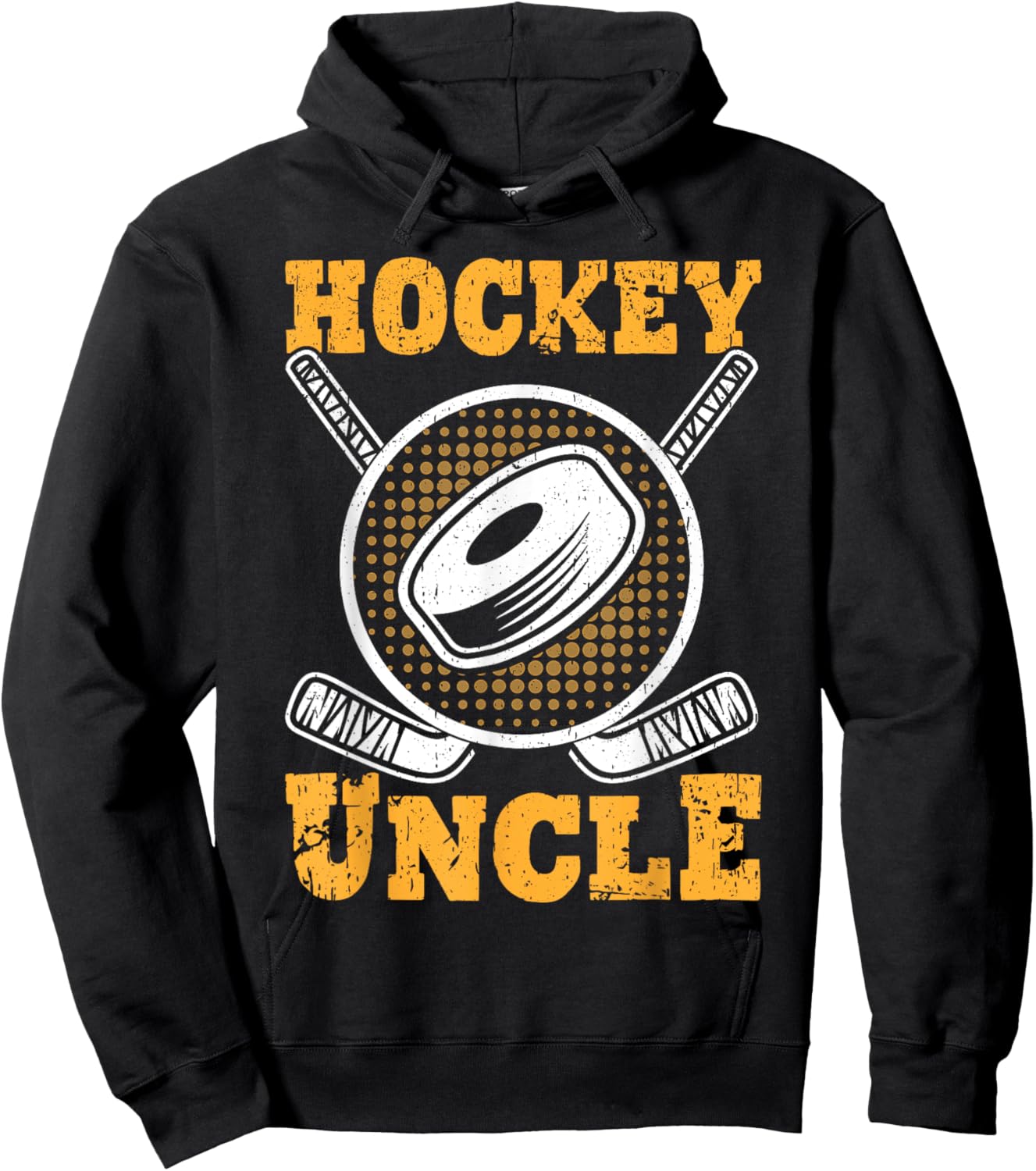 Hockey Uncle Family Sports Coach Player Father's Day Hoodie - Hoodie | Black