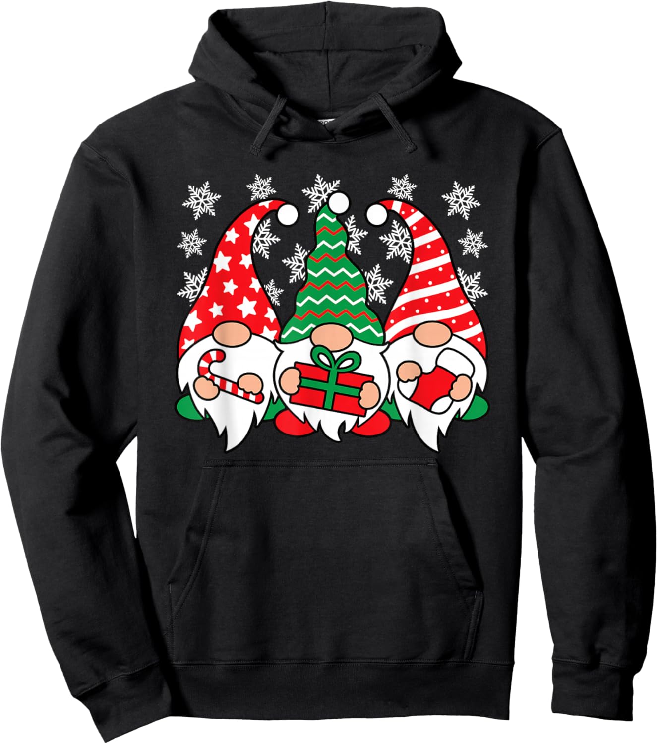 Funny Christmas Gnomes Xmas Gnome Men Women Kids Hoodie - Hoodie | Black