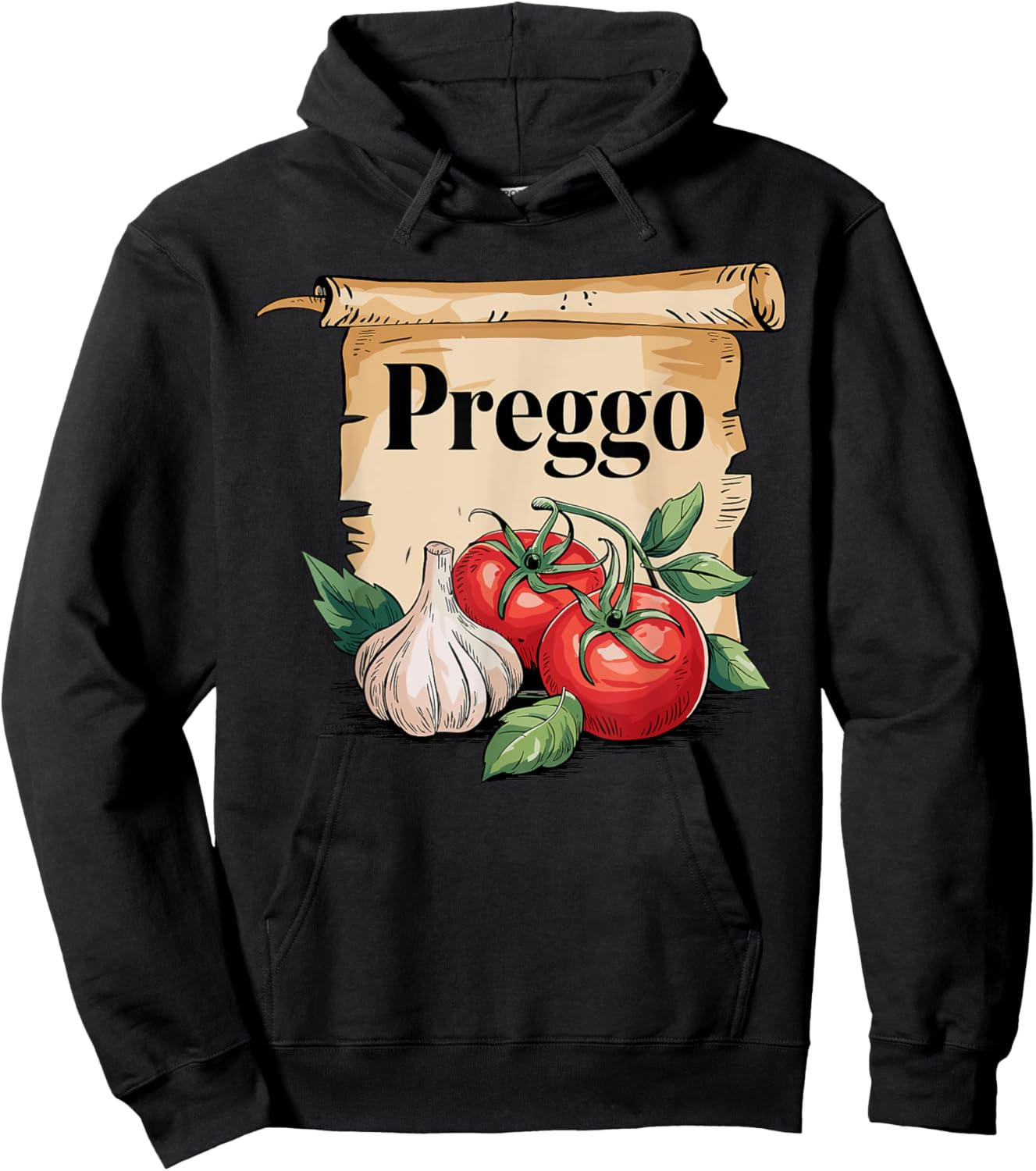 Preggo Sauce Cute and Funny Pregnancy Announcement Hoodie - Hoodie | Black