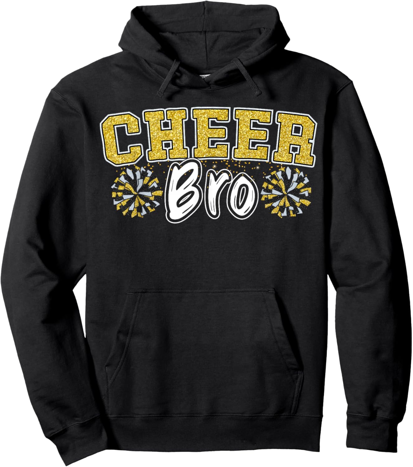 Cheer Bro My Favorite Cheerleader Calls Me Brother Yellow Hoodie - Hoodie | Black