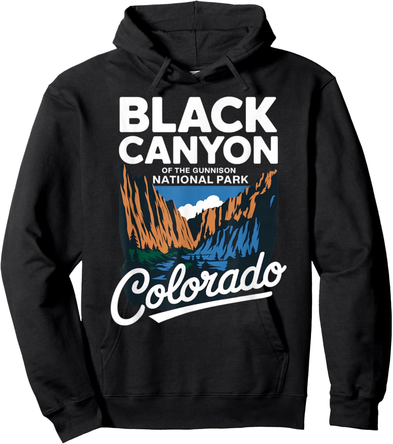 Colorado Gunnison Black Canyon National Park Scenic Hoodie - Hoodie | Black