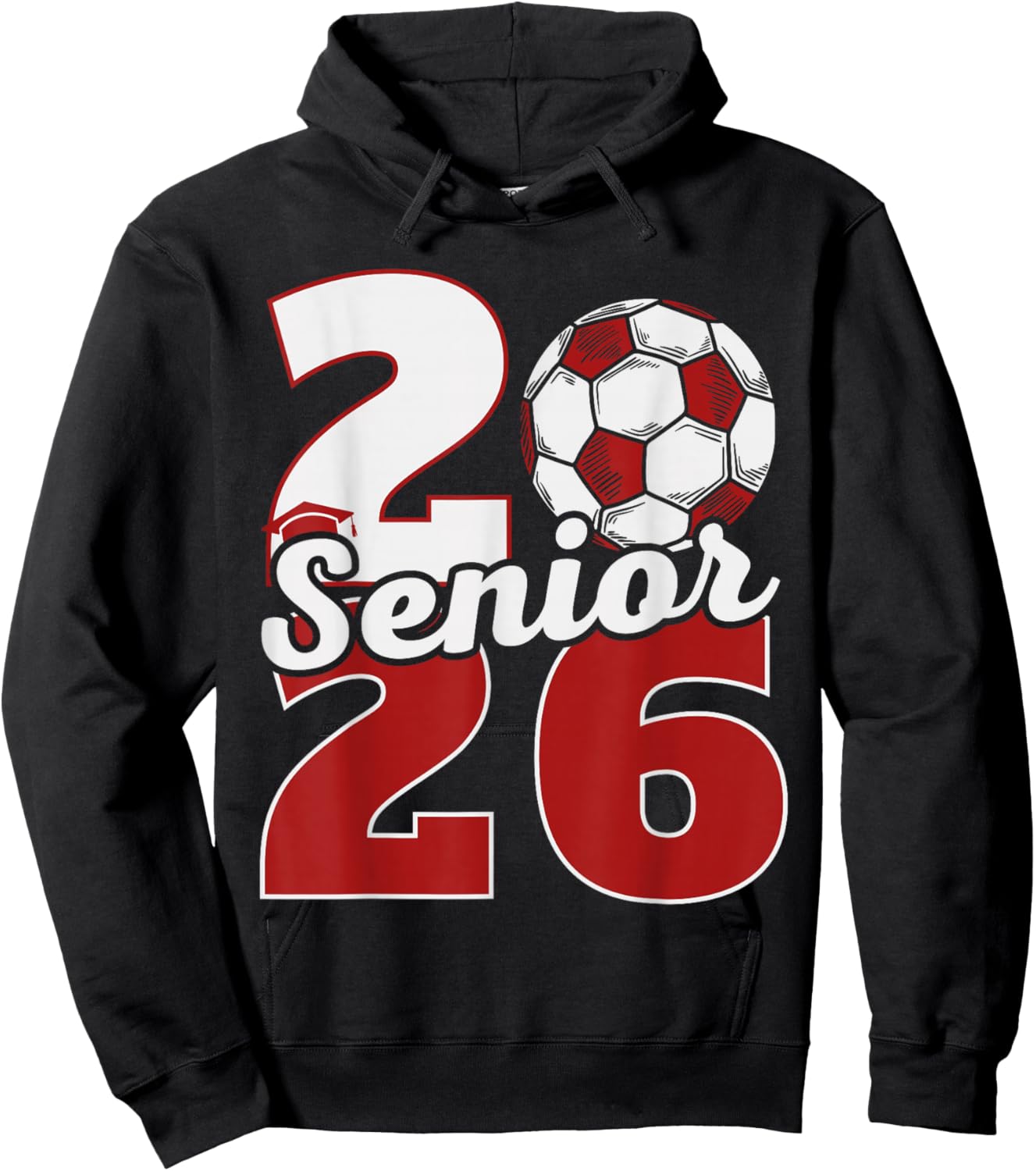 Senior 2026 Soccer Class of 26 Graduation Party Hoodie - Hoodie | Black