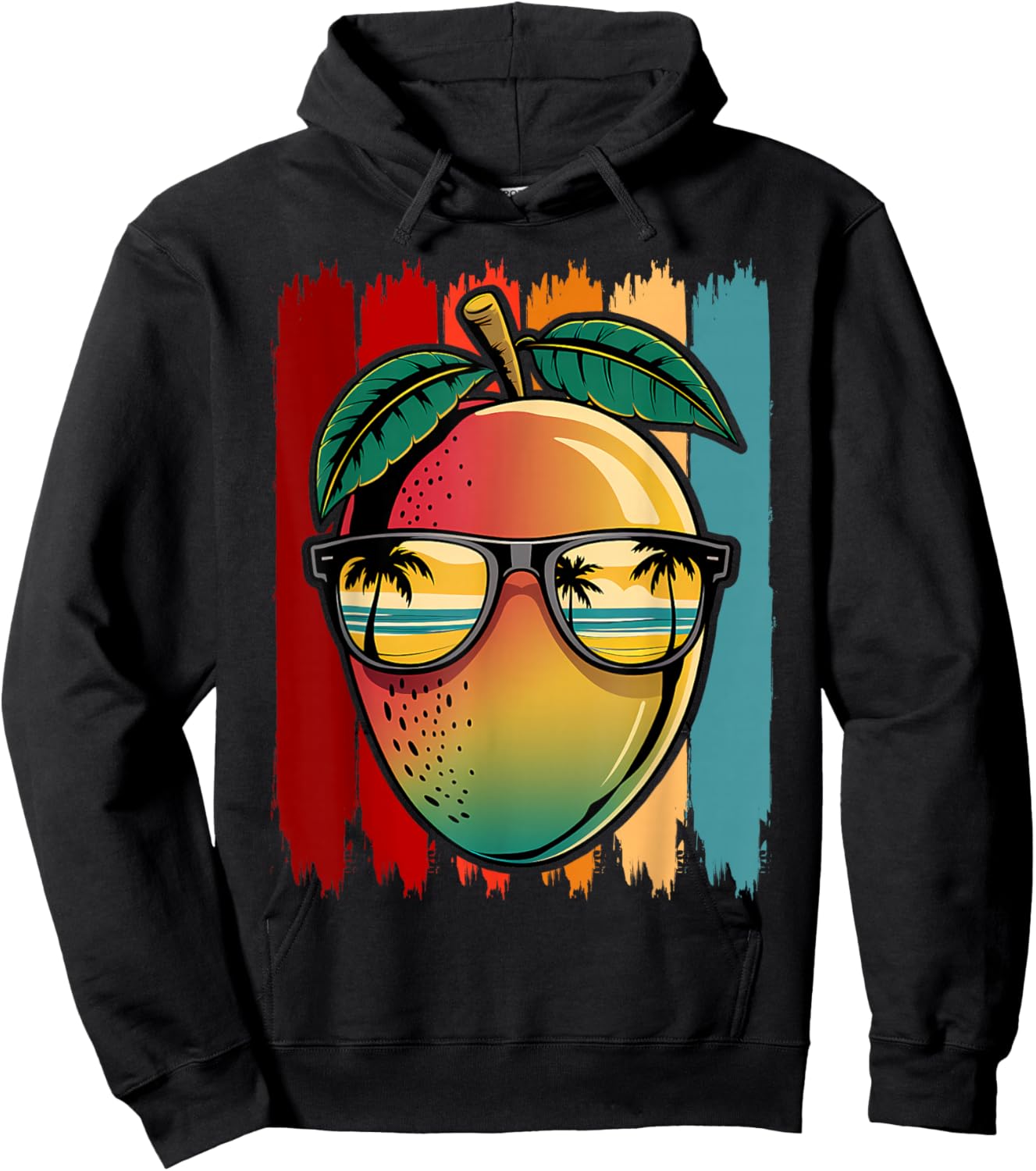 Funny Mango With Sunglasses Apparel Mangoes Lover Hoodie - Hoodie | Black