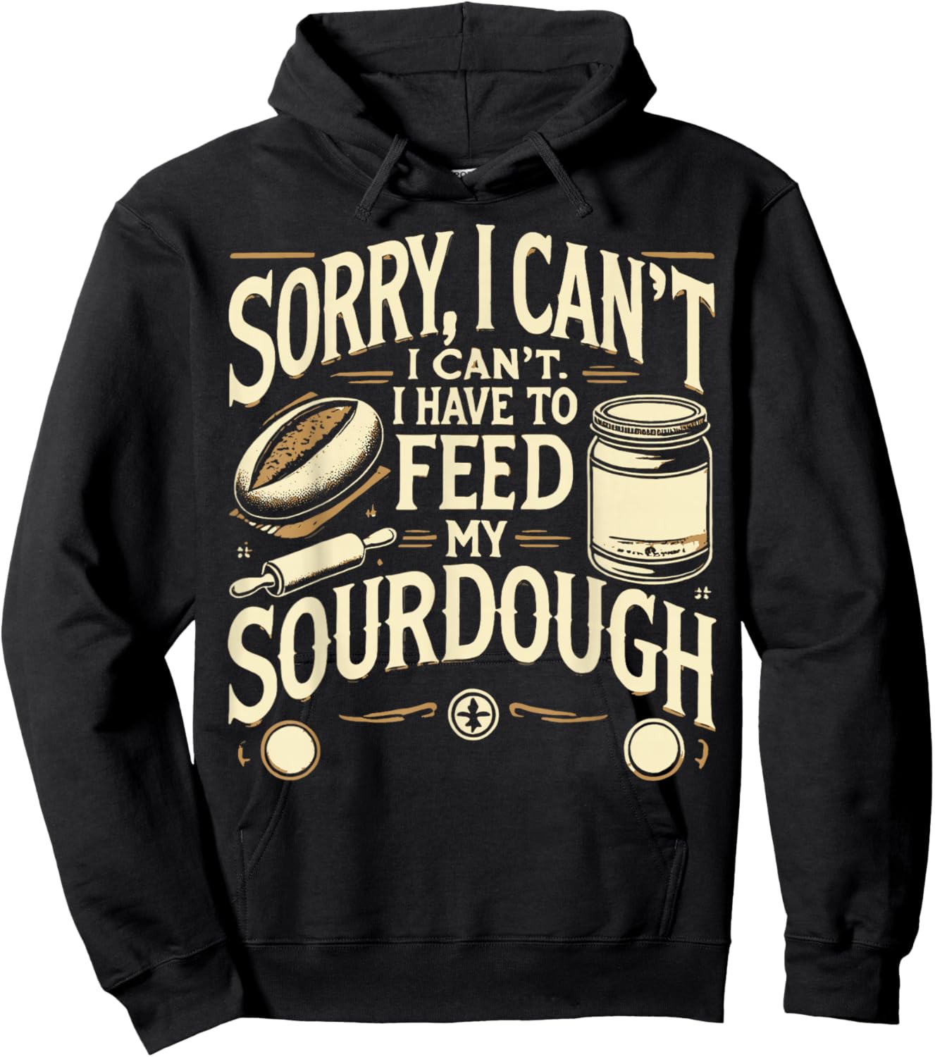 Bread Sourdough Starter Bread Making Baker Hoodie - Hoodie | Black