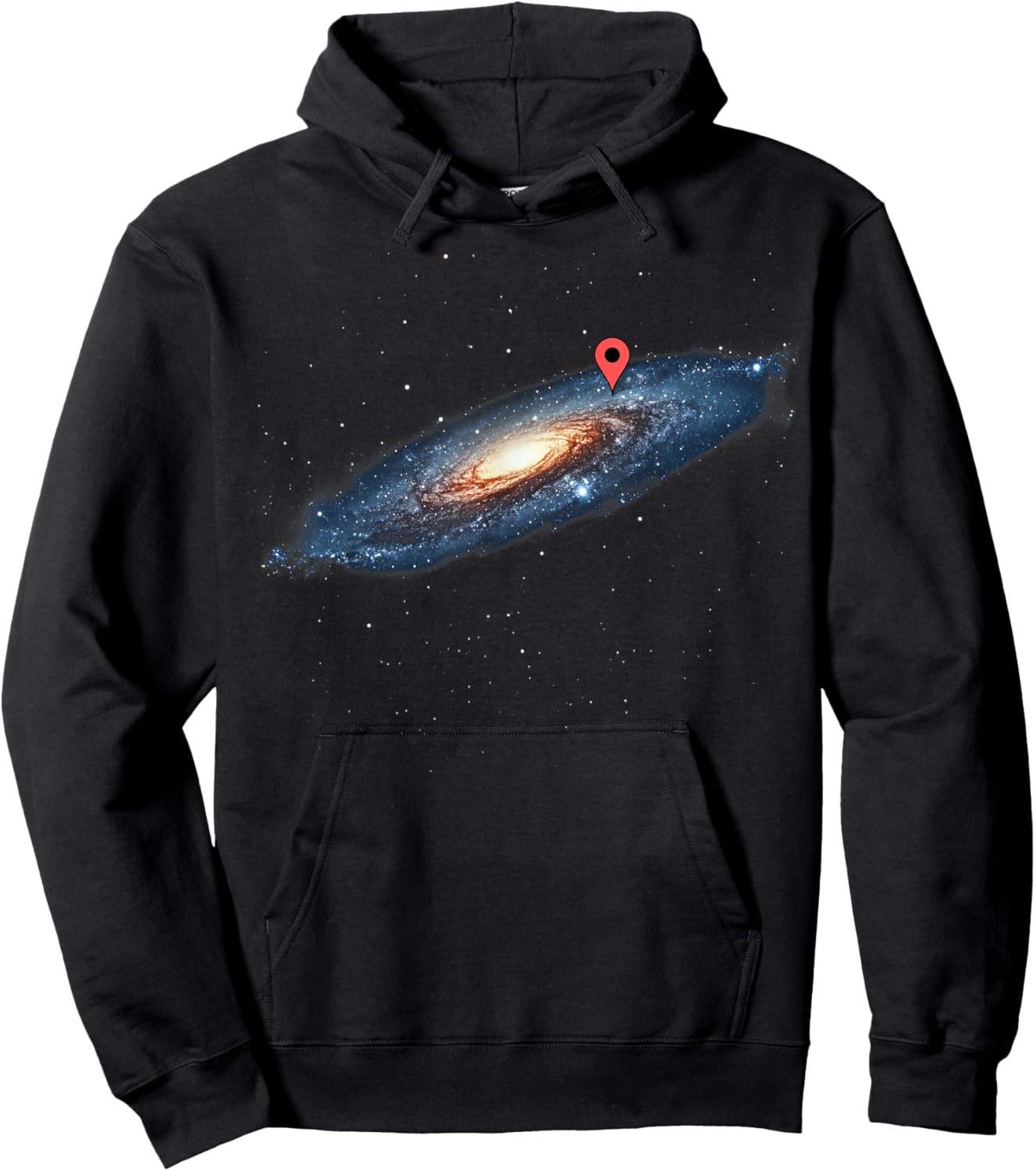Milky Way Galaxy Universe Location Pin Space Cosmic Funny Hoodie - Hoodie | Black