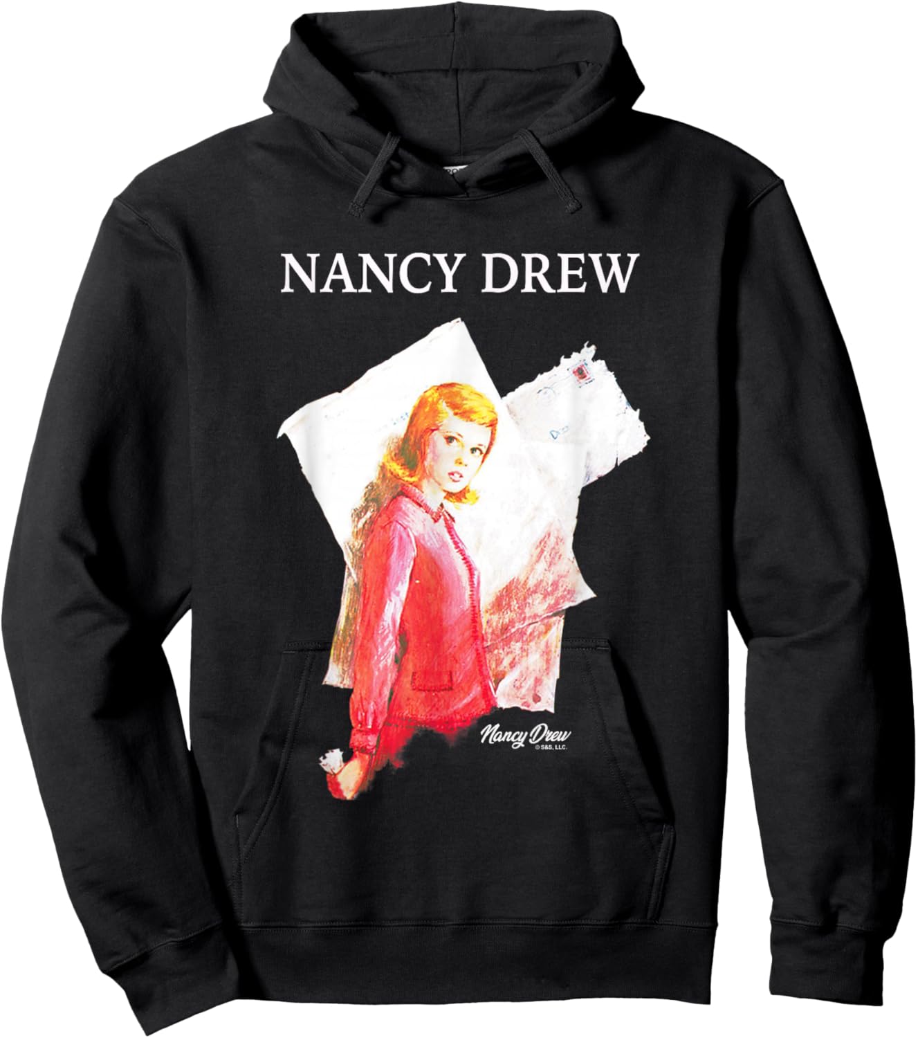 Nancy Drew Nancy's Mysterious Letter Vintage Chest Poster Hoodie - Hoodie | Black
