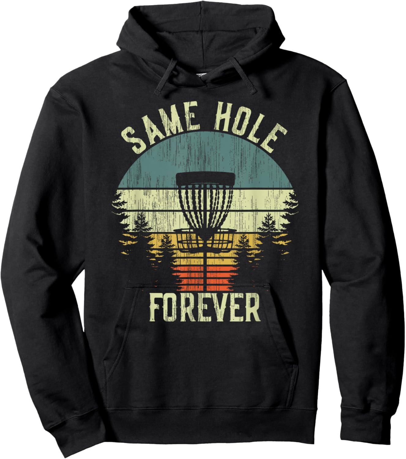 Same Hole Forever Funny Disc Golf Bachelor Party Hoodie - Hoodie | Black