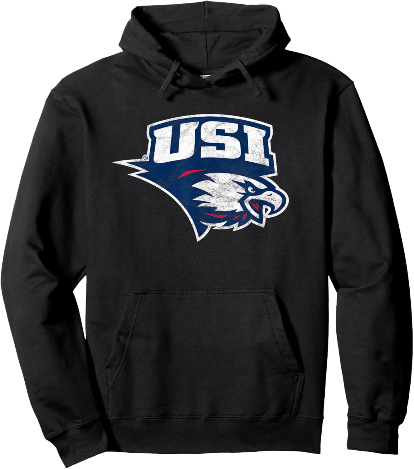 University of Southern Indiana USI Eagles Distressed Primary Hoodie - Hoodie | Black