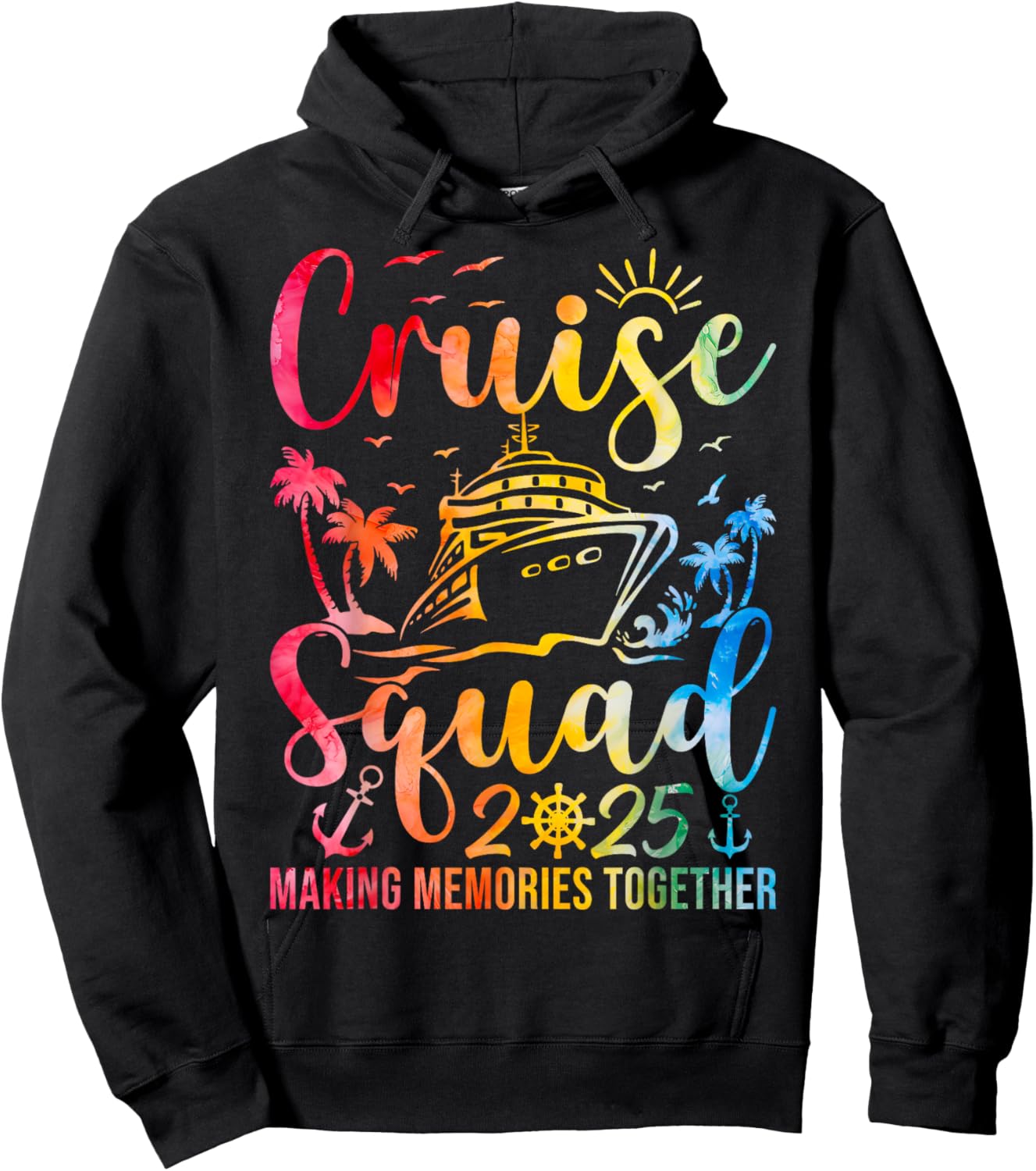 Cruise Squad 2025 Summer Vacation Matching Family Group Hoodie - Hoodie | Black