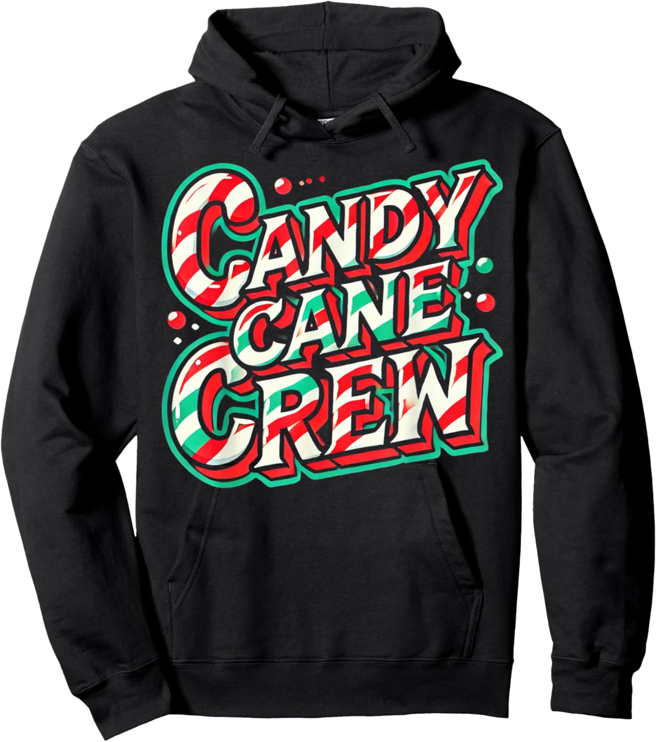 Candy Cane Crew Candy Love christmas Sweet Hoodie - Hoodie | Black