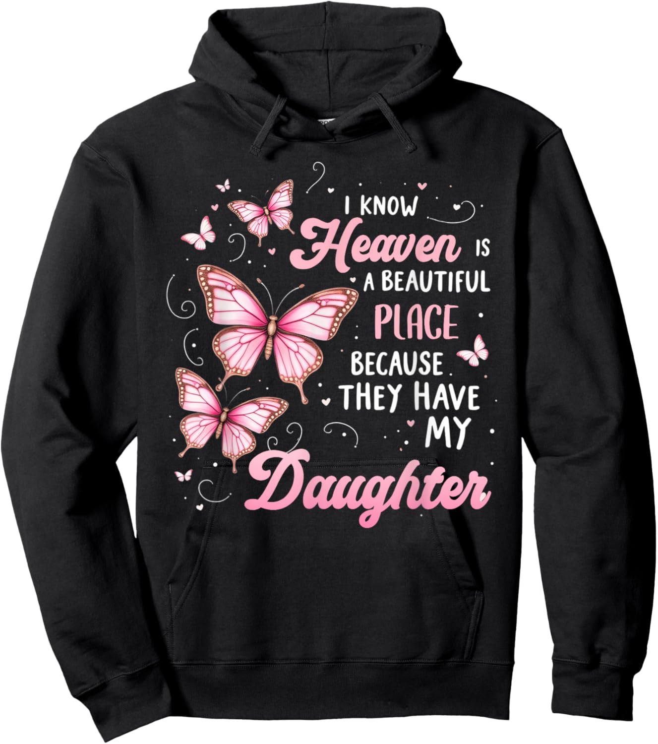 Daughter Is My Guardian Angel In Heaven Memorial Day Hoodie - Hoodie | Black