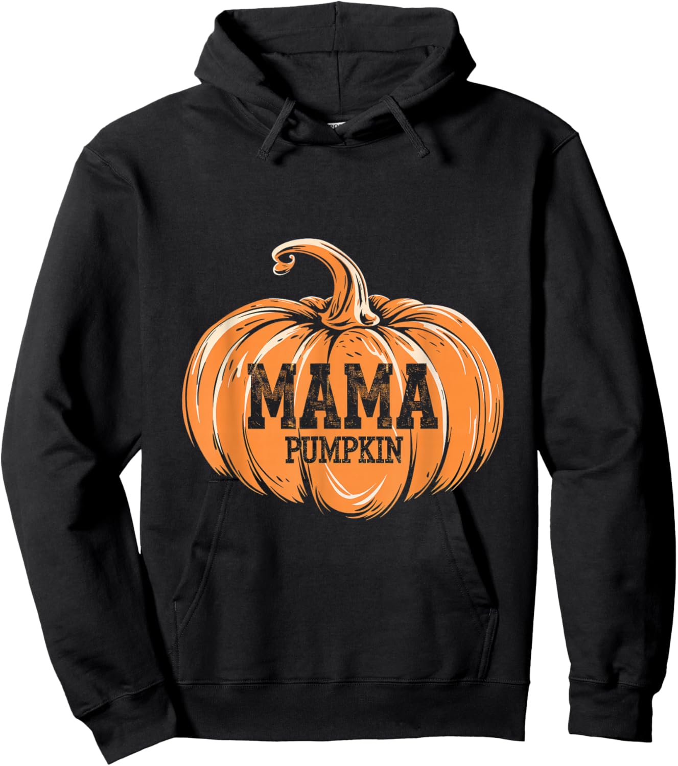 Mama Pumpkin Pumpkin Mama Fall Autumn Family Holiday Hoodie - Hoodie | Black