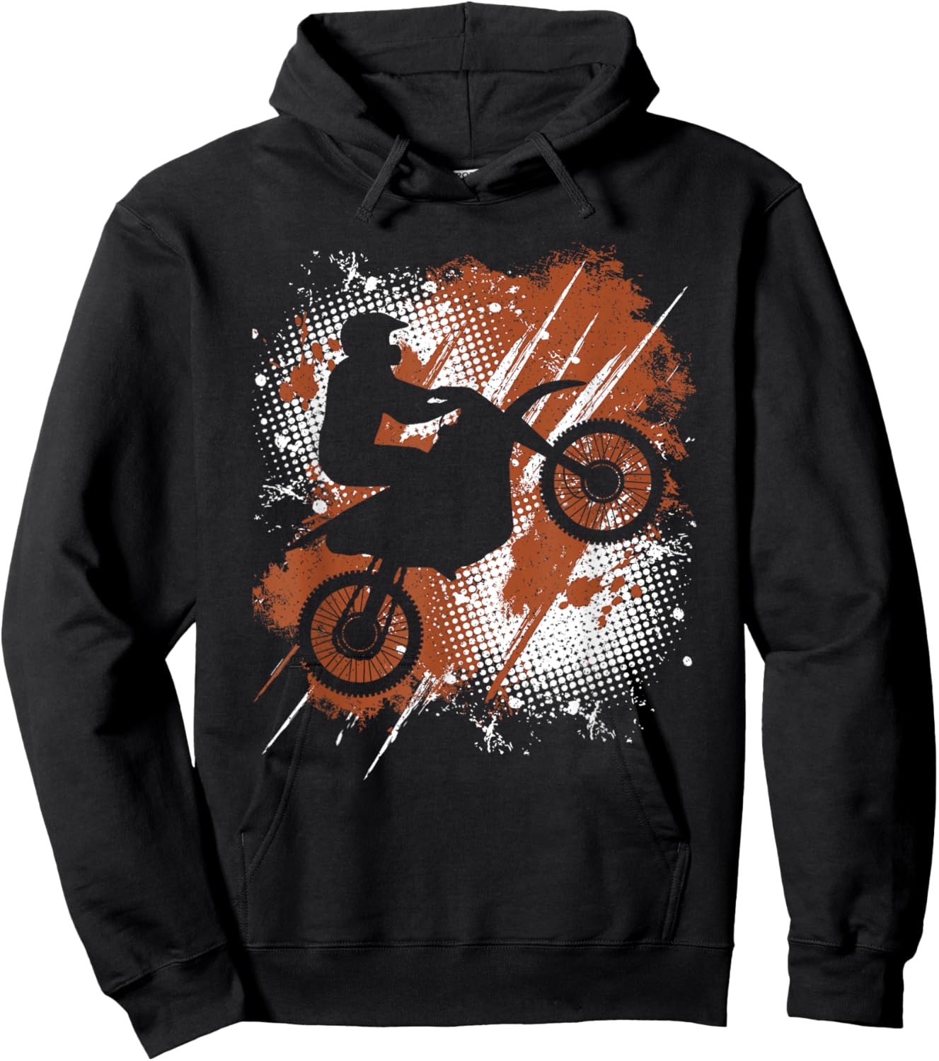 Vintage Motocross Dirt Bike Lover Men Women Kids Hoodie - Hoodie | Black