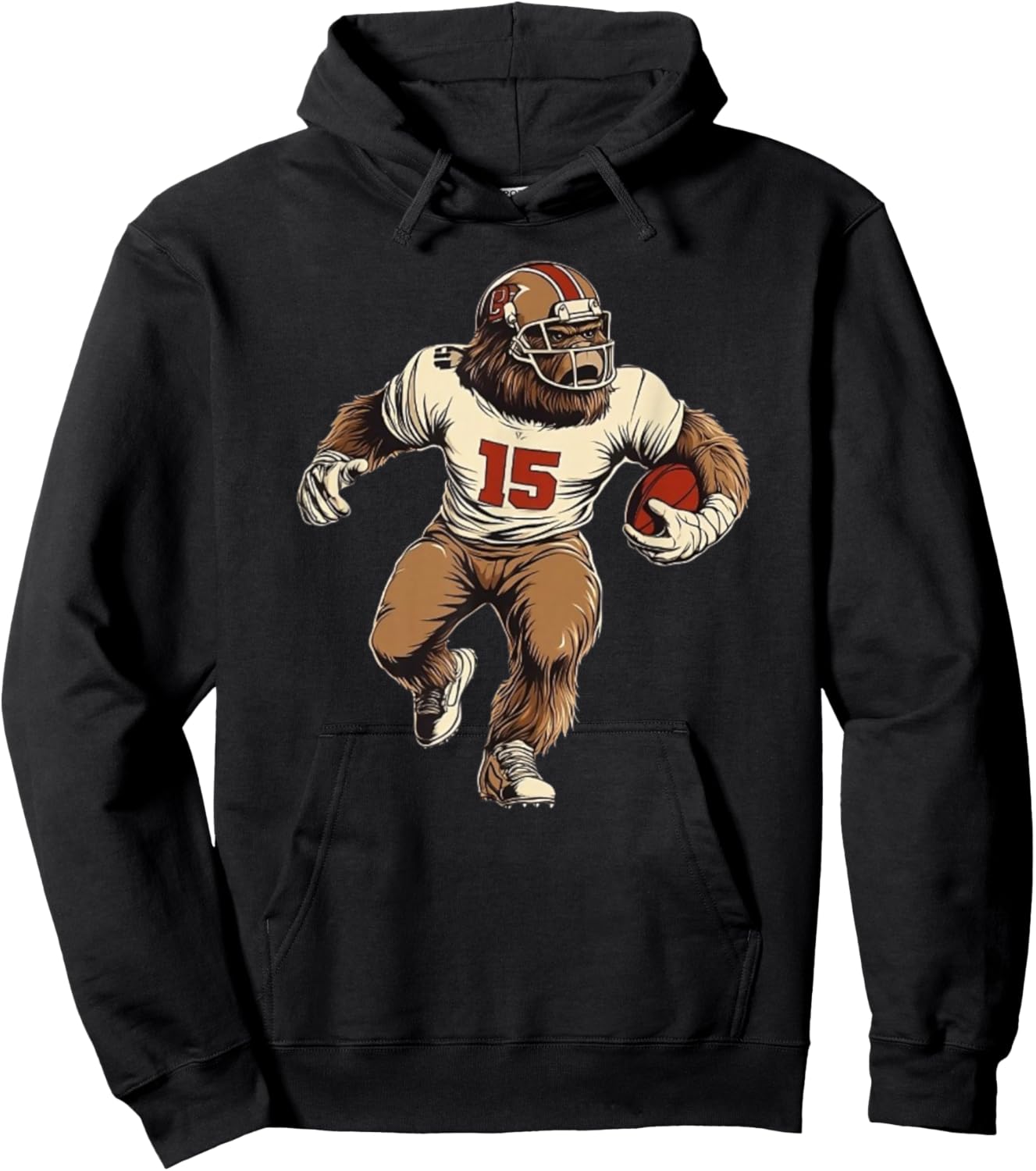Funny Bigfoot Sasquatch Women Coach Player Football Hoodie - Hoodie | Black